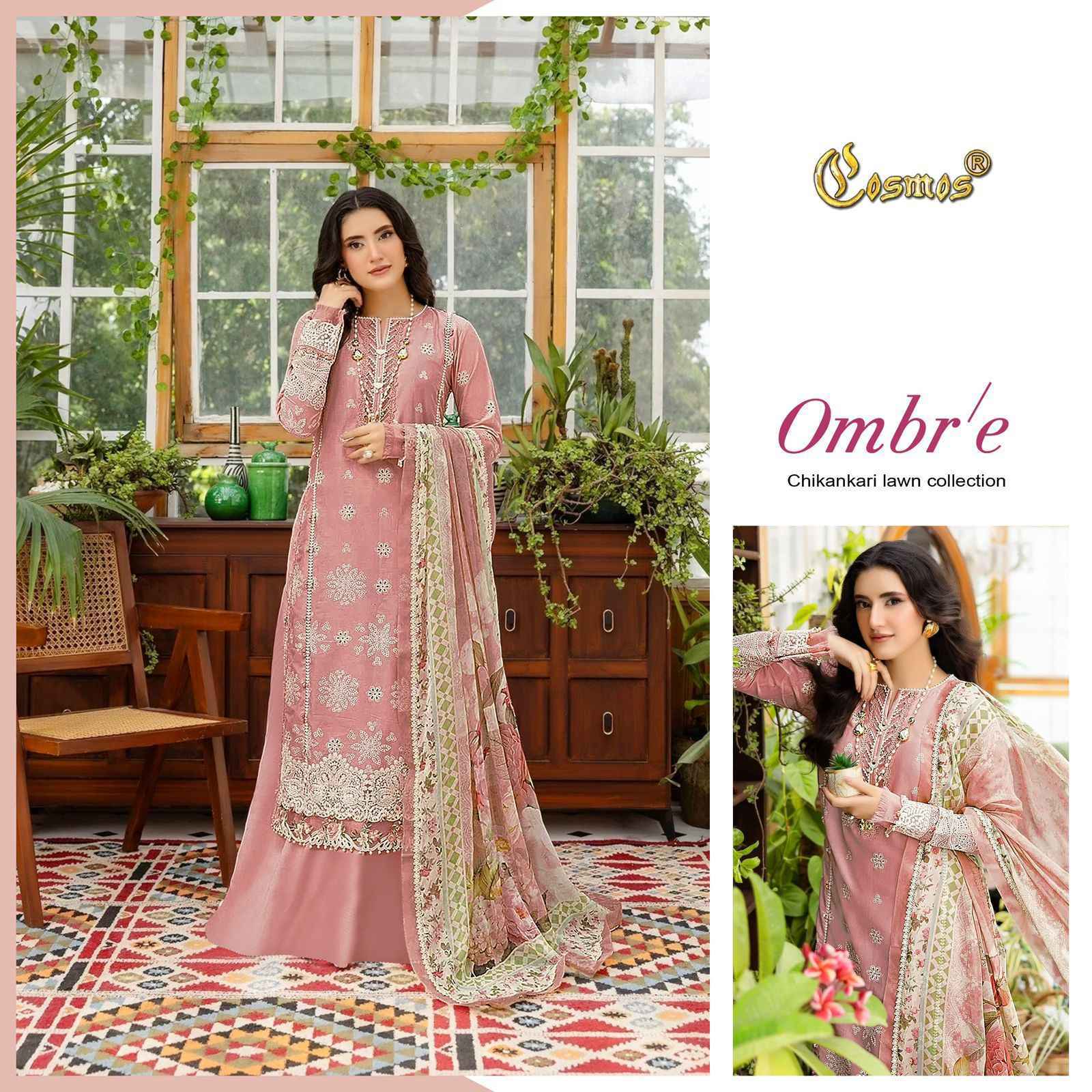 Cosmos Ombre Chikankari Lawn Collection Lawn Cotton Dress Material Wholesale Price ( 6 Pcs Catalog )