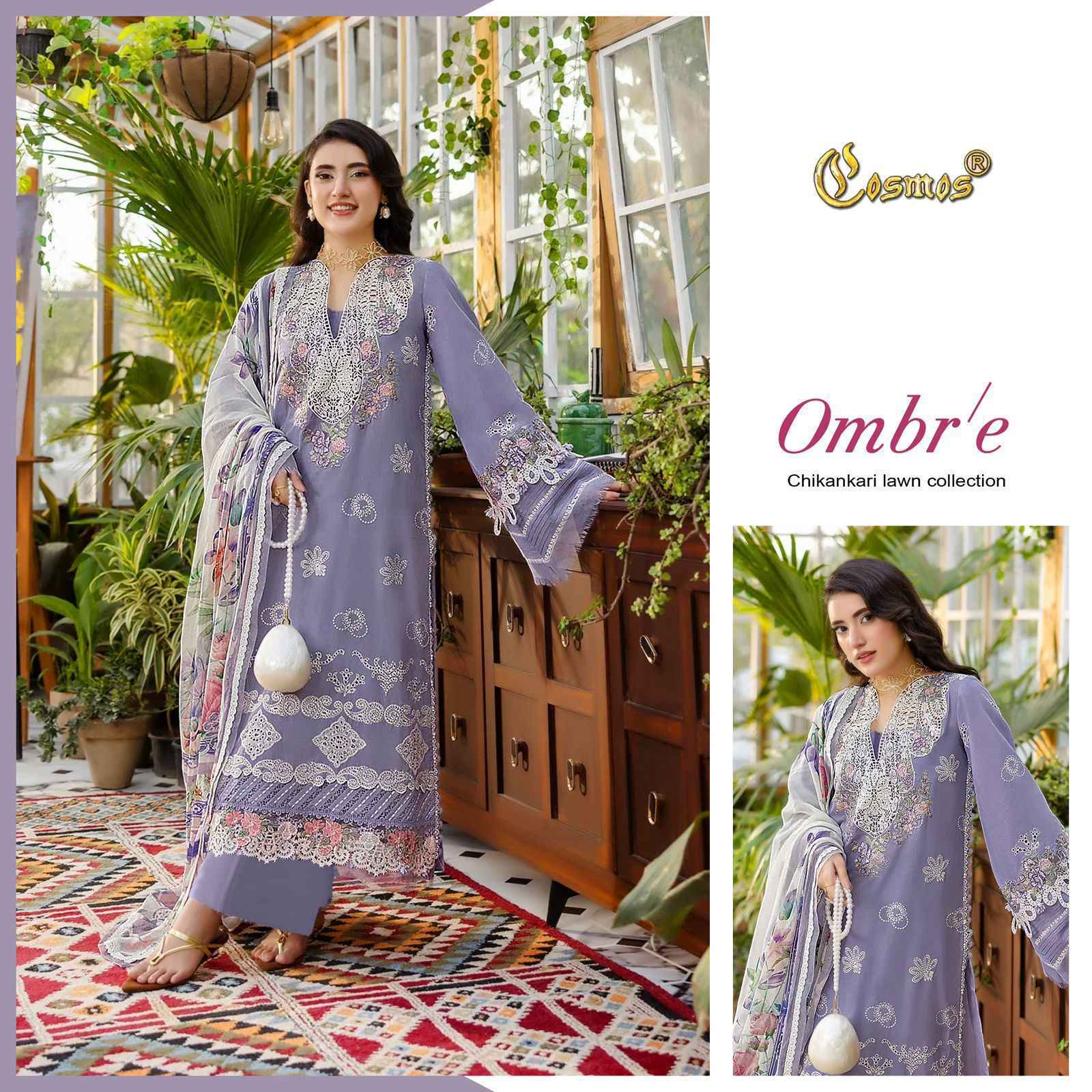 Cosmos Ombre Chikankari Lawn Collection Lawn Cotton Dress Material Wholesale Price ( 6 Pcs Catalog )