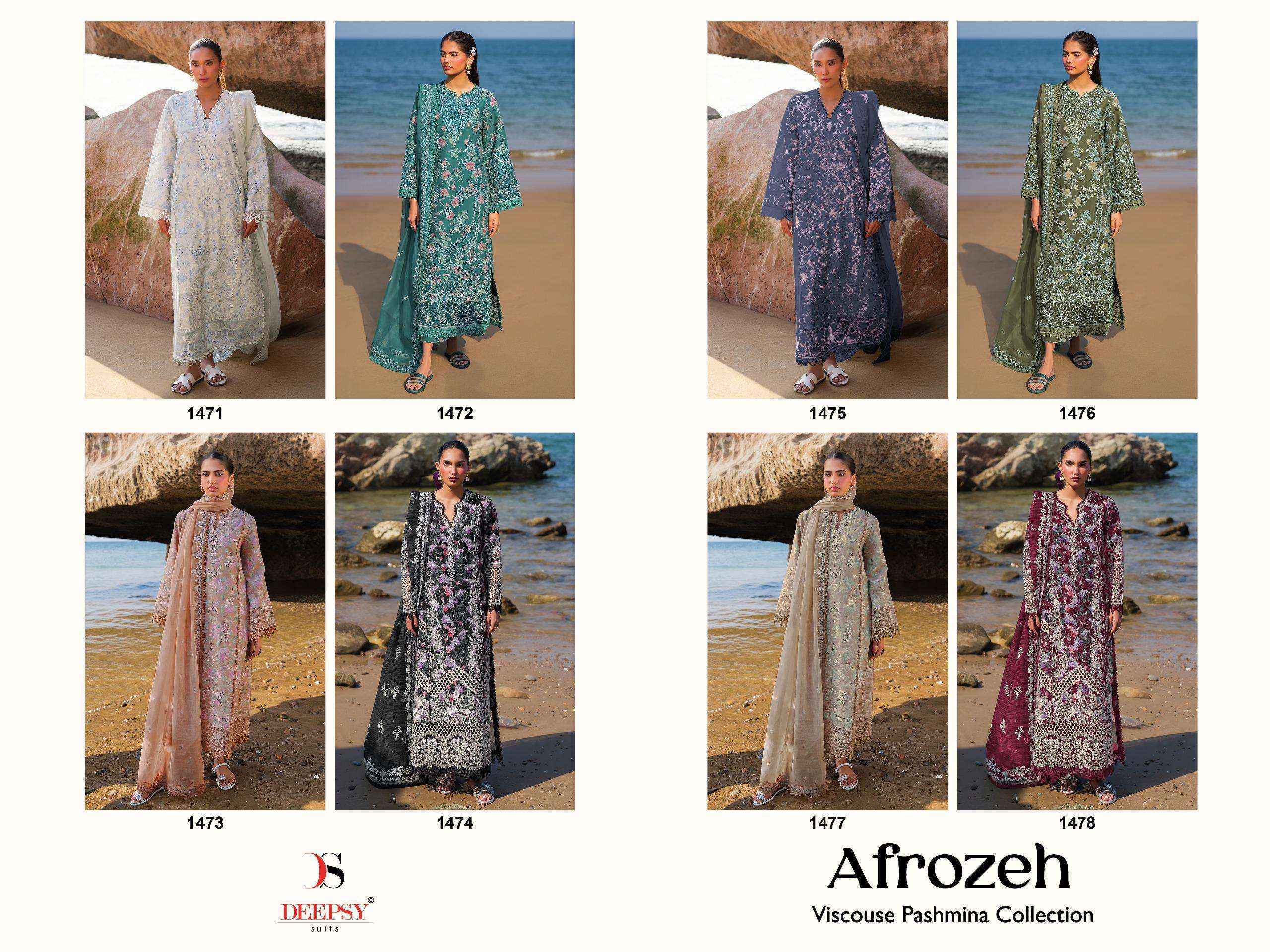 Deepsy Afrozeh Viscose Pashmina Dress Material Wholesale Price ( 8 Pcs Catalog )