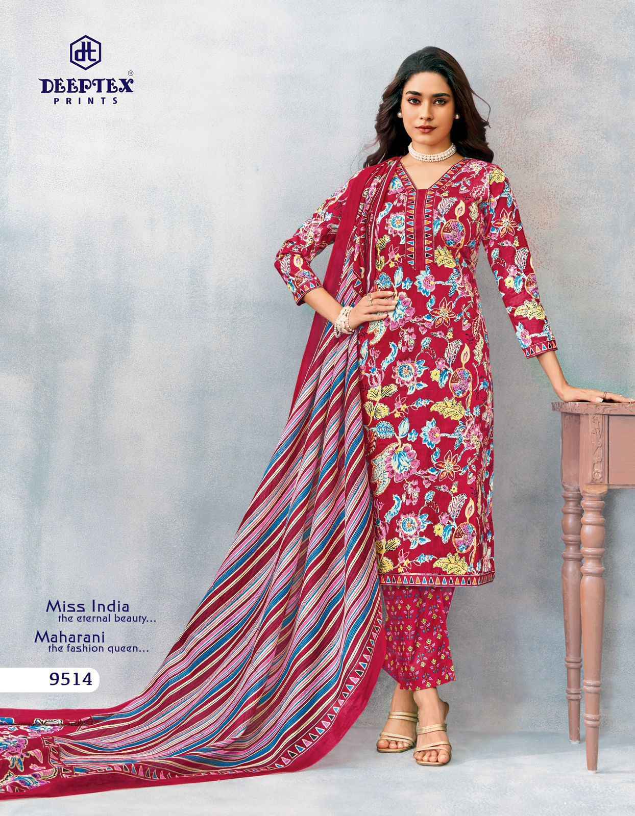 Deeptex Miss India Vol 95 Cotton Dress Material Wholesale Price ( 16 Pcs Catalog )