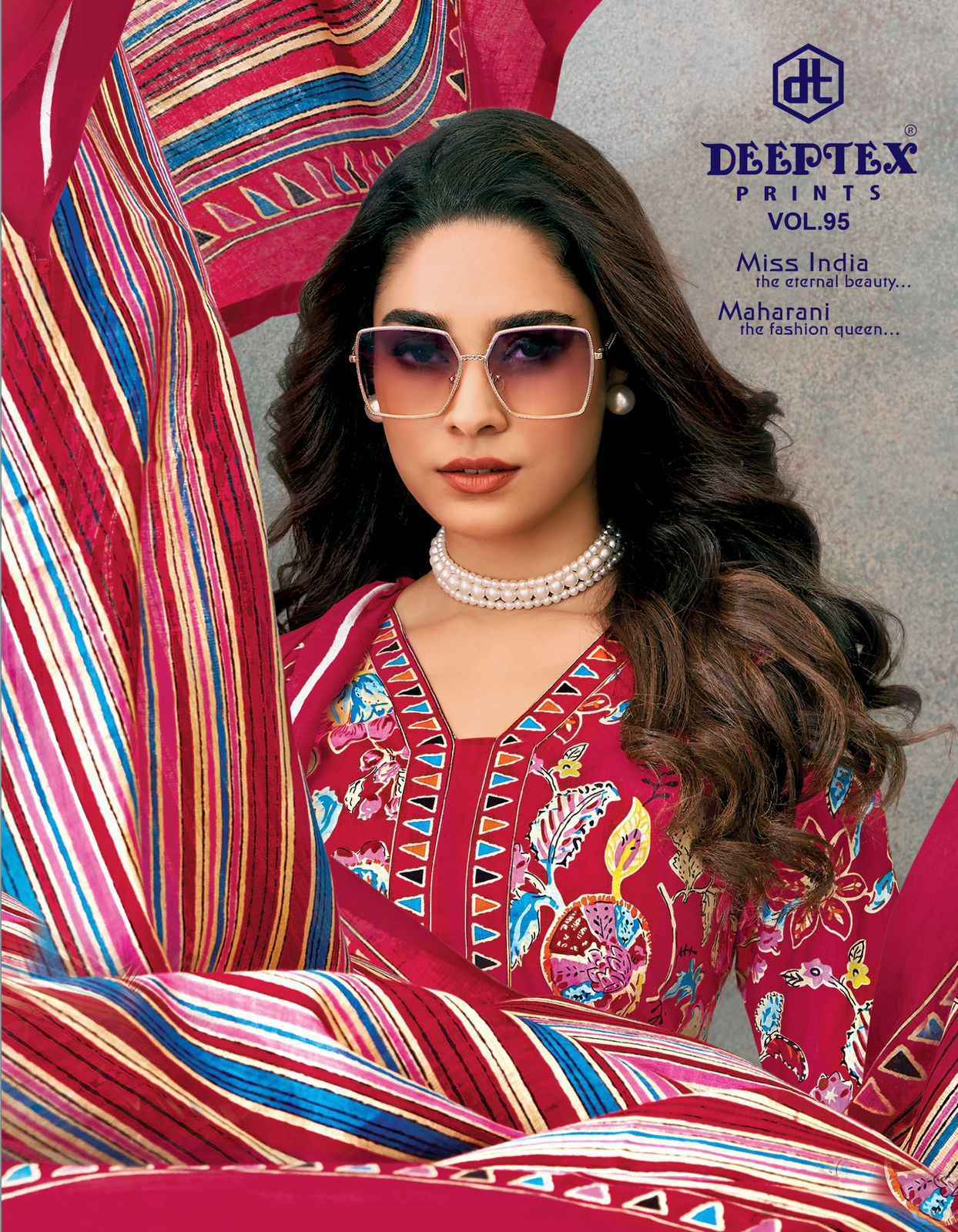 Deeptex Miss India Vol 95 Cotton Dress Material Wholesale Price ( 16 Pcs Catalog )