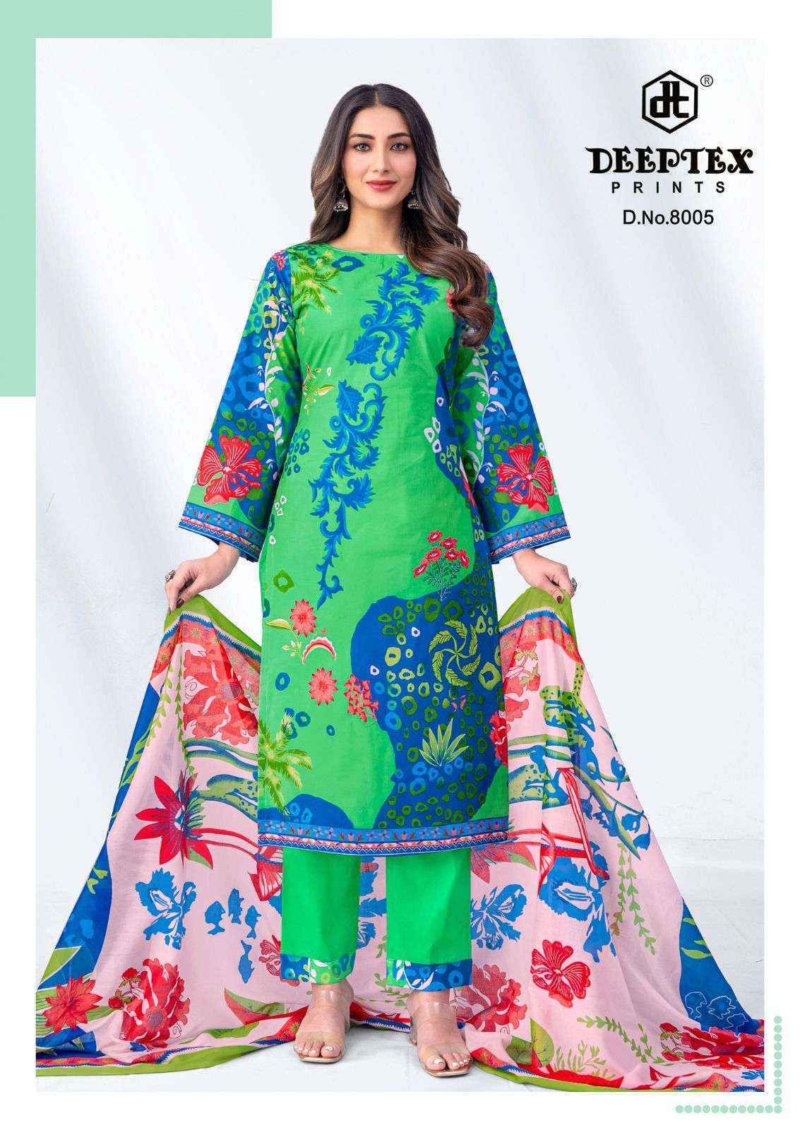 Deeptex Roohi Zara Vol 8 Lawn Cotton Dress Material Collection ( 8 Pcs Catalog )