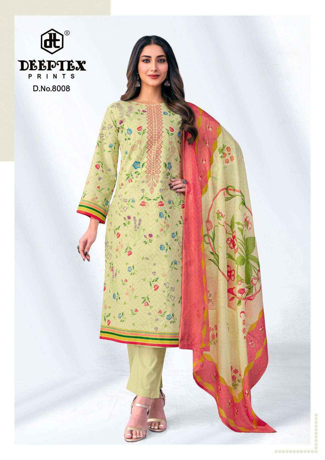 Deeptex Roohi Zara Vol 8 Lawn Cotton Dress Material Collection ( 8 Pcs Catalog )