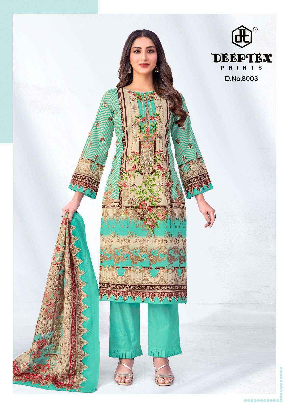 Deeptex Roohi Zara Vol 8 Lawn Cotton Dress Material Collection ( 8 Pcs Catalog )