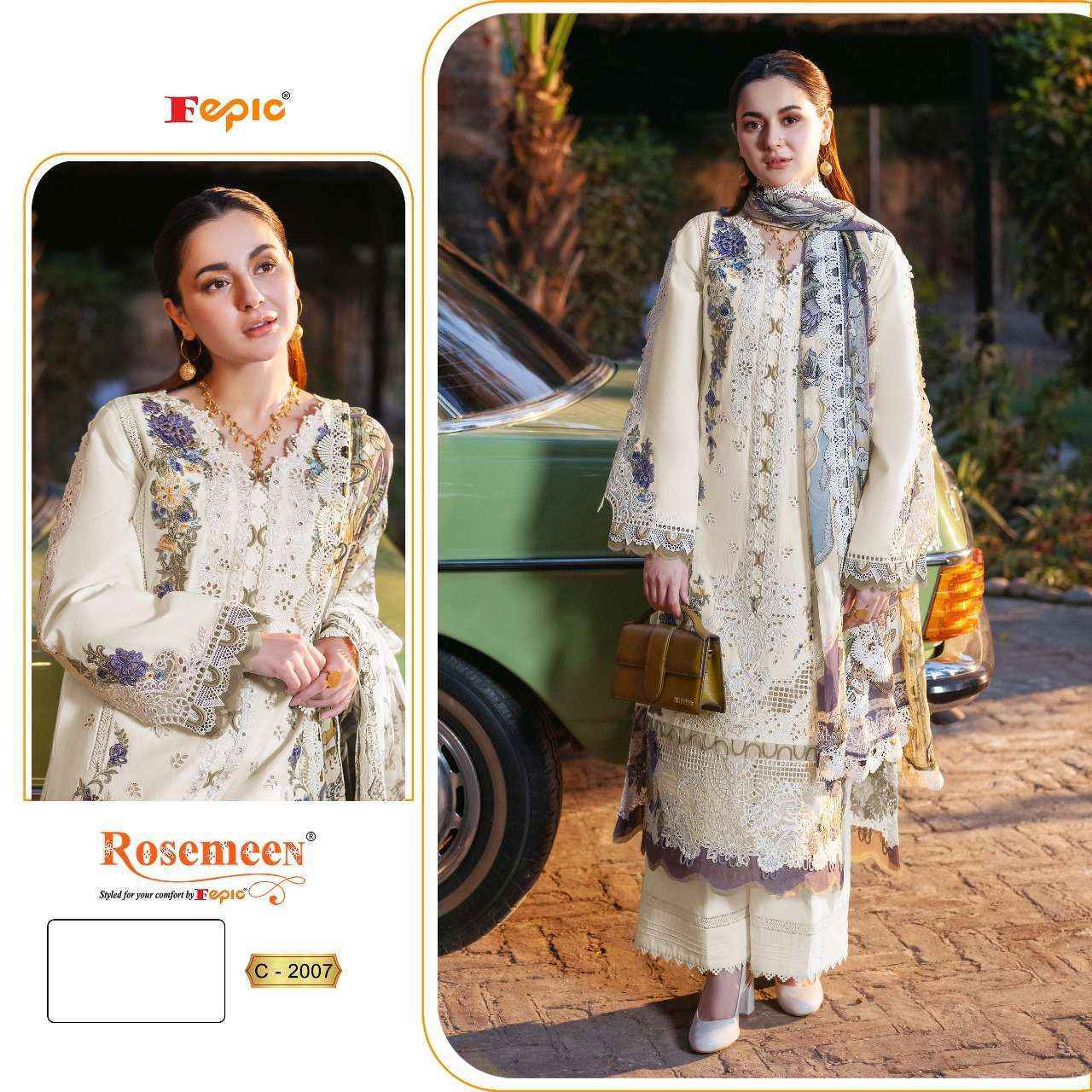 Fepic Rosemeen C 2007 Cambric Cotton Dress Material Collection ( 3 Pcs Catalog )