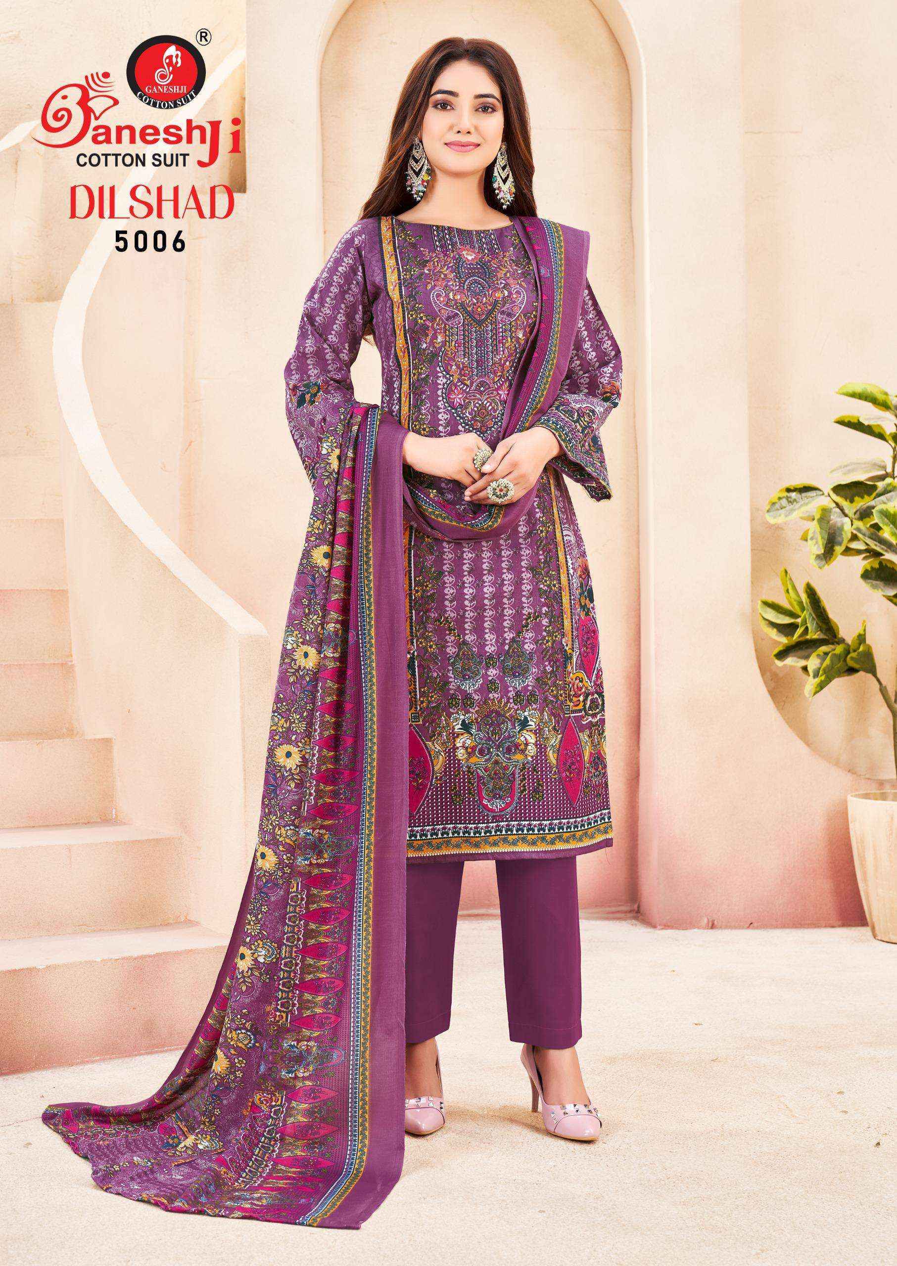 Ganesh Ji Dilshad Vol 5 Soft Cotton Dress Material Collection ( 8 Pcs Catalog )