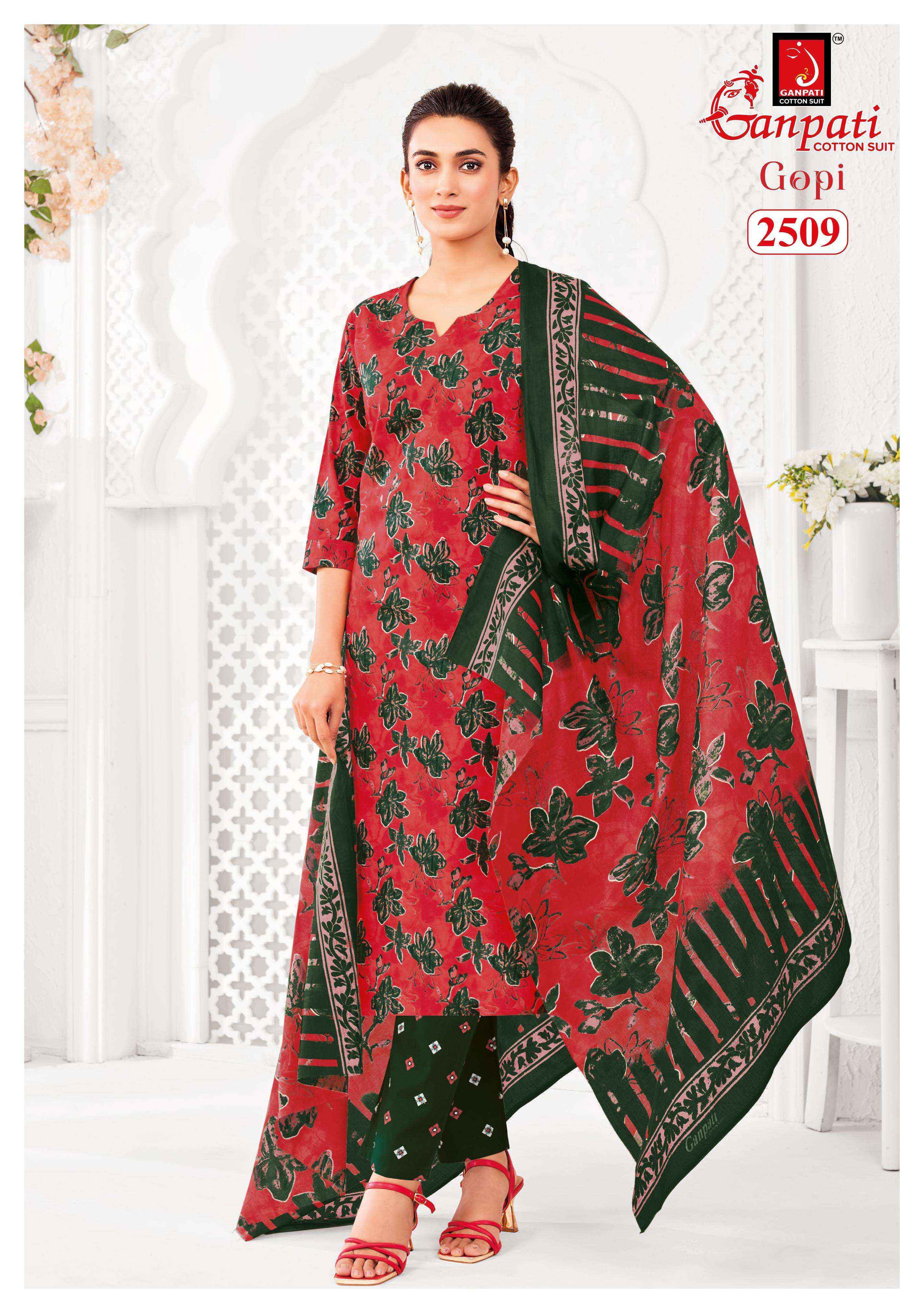 Ganpati Gopi Vol 13 Cotton Dress Material Wholesale Price ( 15 Pcs Catalog )