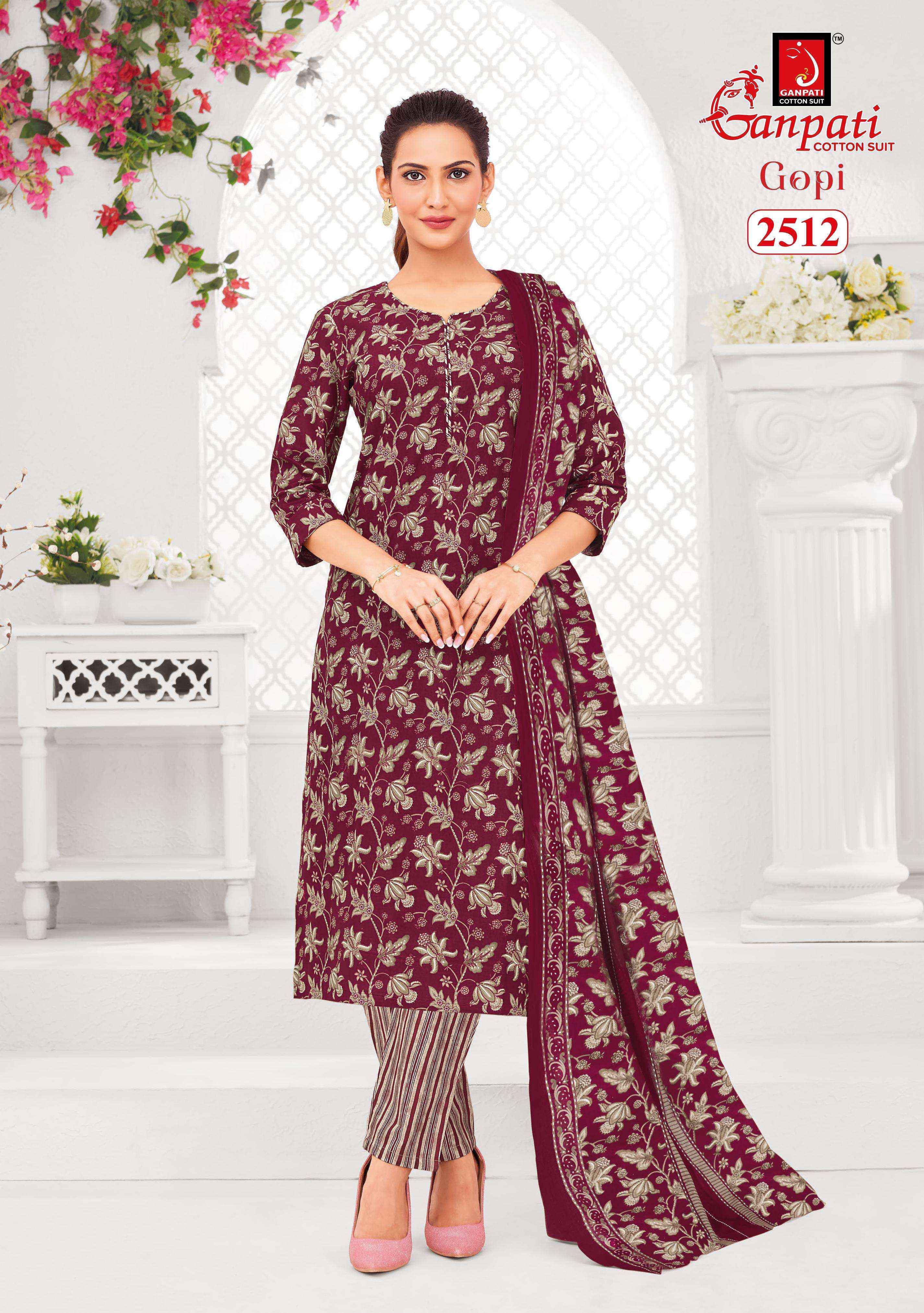 Ganpati Gopi Vol 13 Cotton Dress Material Wholesale Price ( 15 Pcs Catalog )