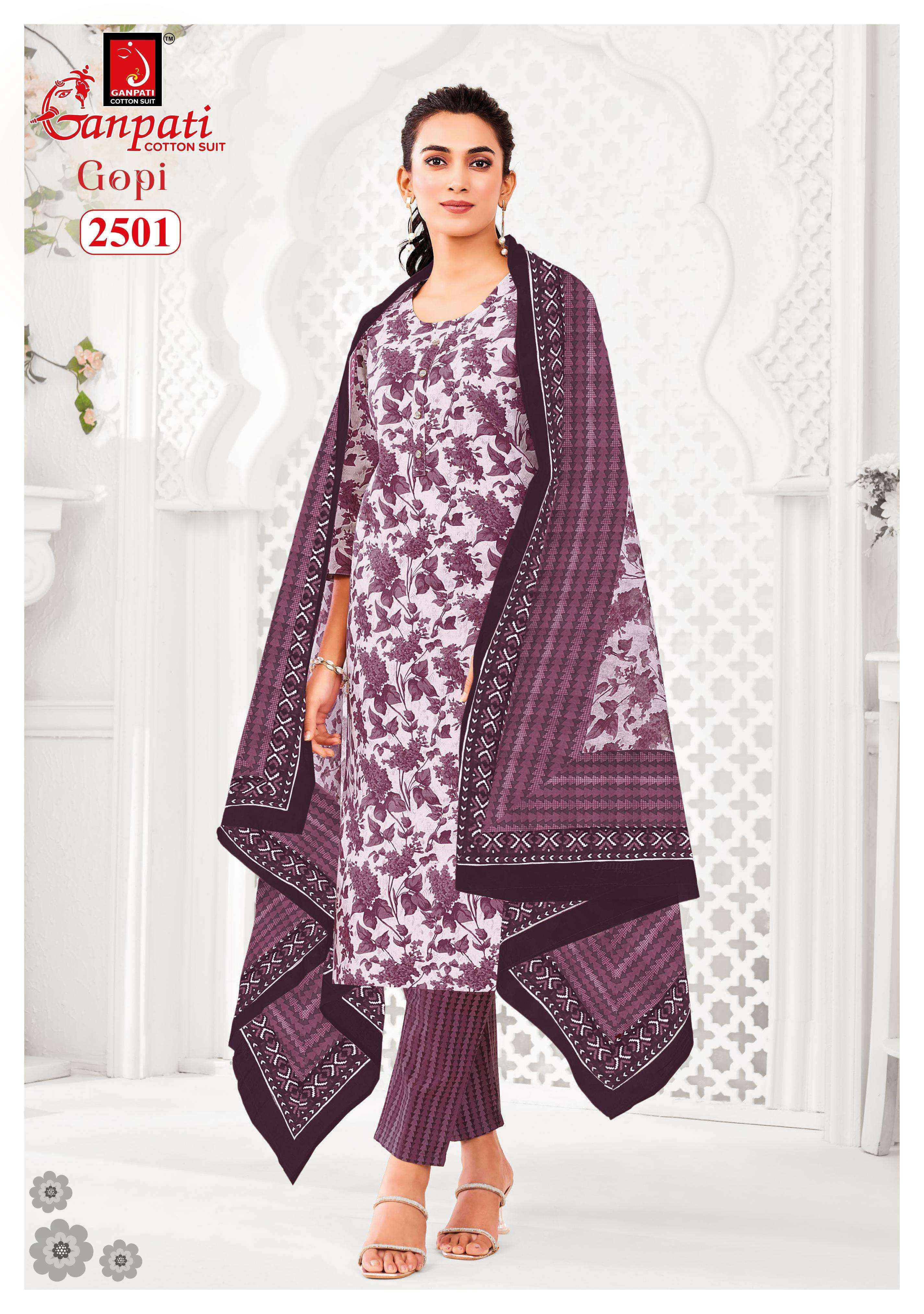 Ganpati Gopi Vol 13 Cotton Dress Material Wholesale Price ( 15 Pcs Catalog )