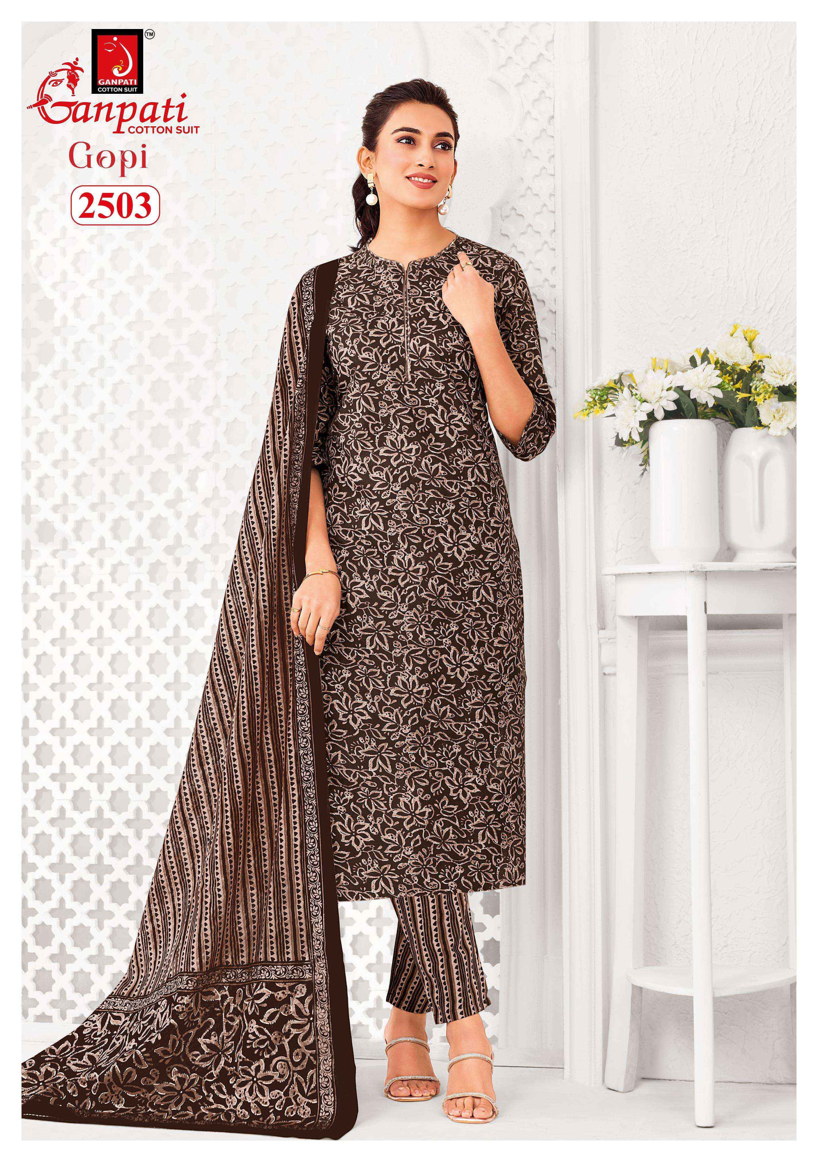 Ganpati Gopi Vol 13 Cotton Dress Material Wholesale Price ( 15 Pcs Catalog )