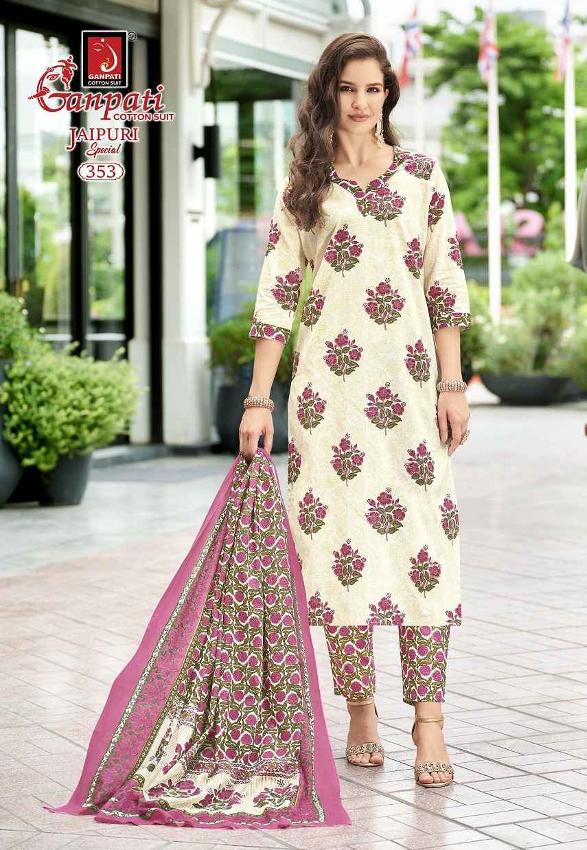 Ganpati Jaipuri Special Pant Vol 17 Readymade Cotton Suit Wholesale Price ( 15 Pcs Catalog )