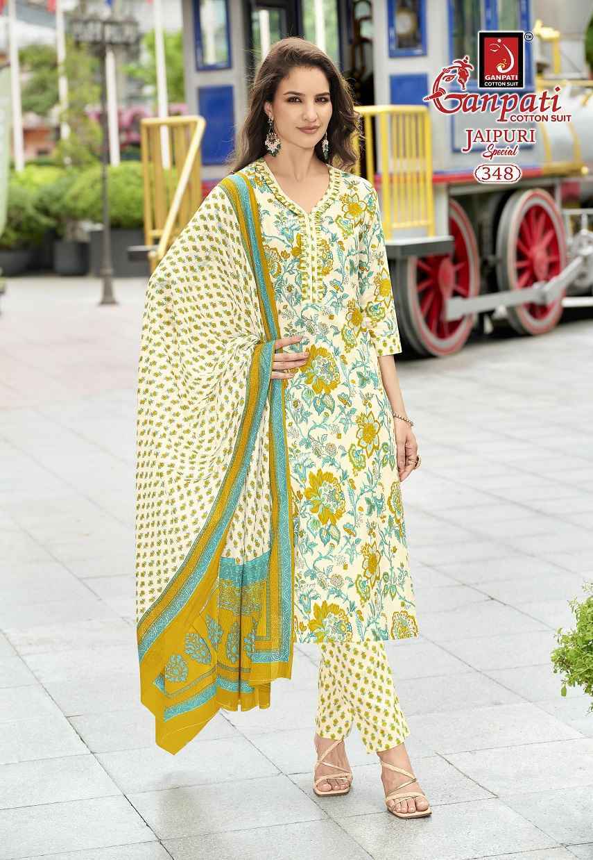 Ganpati Jaipuri Special Pant Vol 17 Readymade Cotton Suit Wholesale Price ( 15 Pcs Catalog )