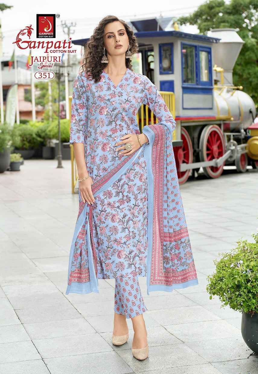 Ganpati Jaipuri Special Pant Vol 17 Readymade Cotton Suit Wholesale Price ( 15 Pcs Catalog )