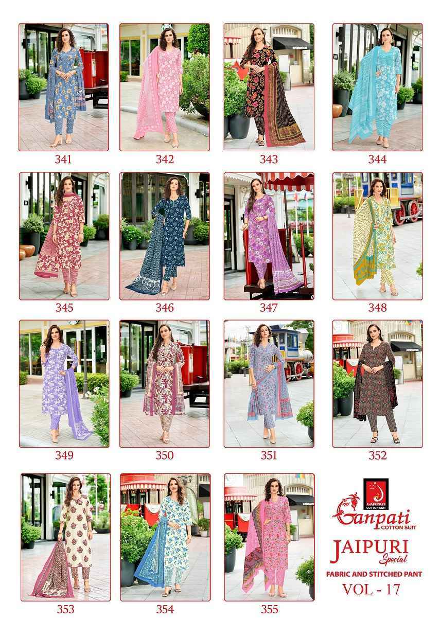 Ganpati Jaipuri Special Pant Vol 17 Readymade Cotton Suit Wholesale Price ( 15 Pcs Catalog )