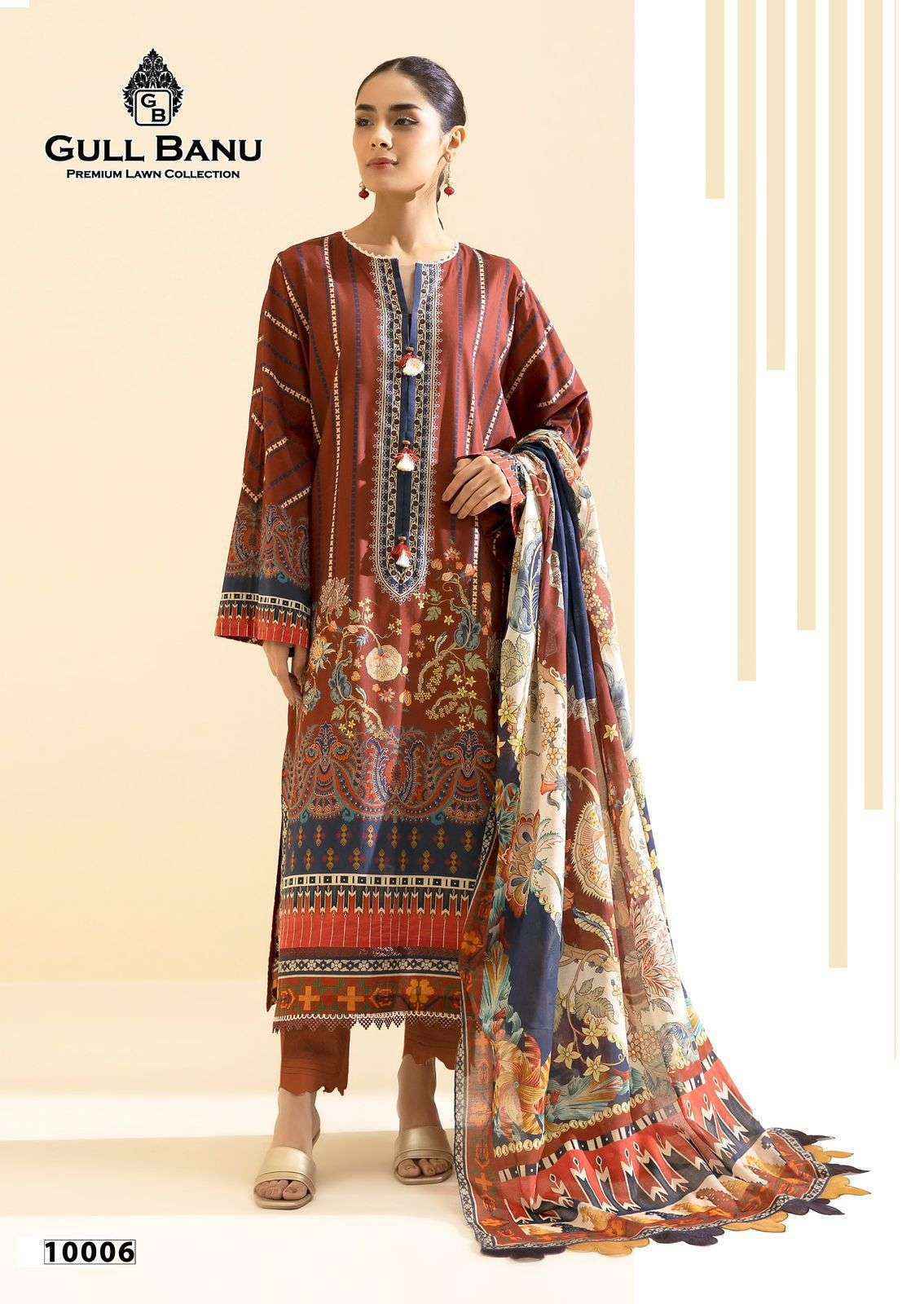 Gull Aahmed Gull Banu Vol 10 Cambric Cotton Dress Material Price ( 6 Pcs Catalog )
