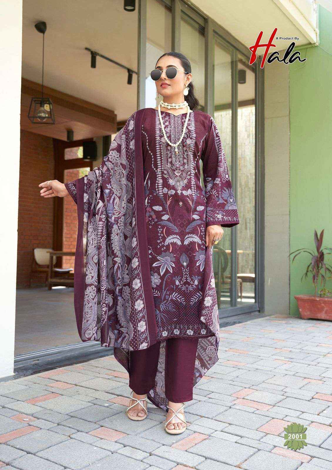 HALA NAIRA VOL 2 COTTON DIGITAL PRINTS WITH FANCY WORK SUIT COLLECTION ( 8 PCS CATALOG )