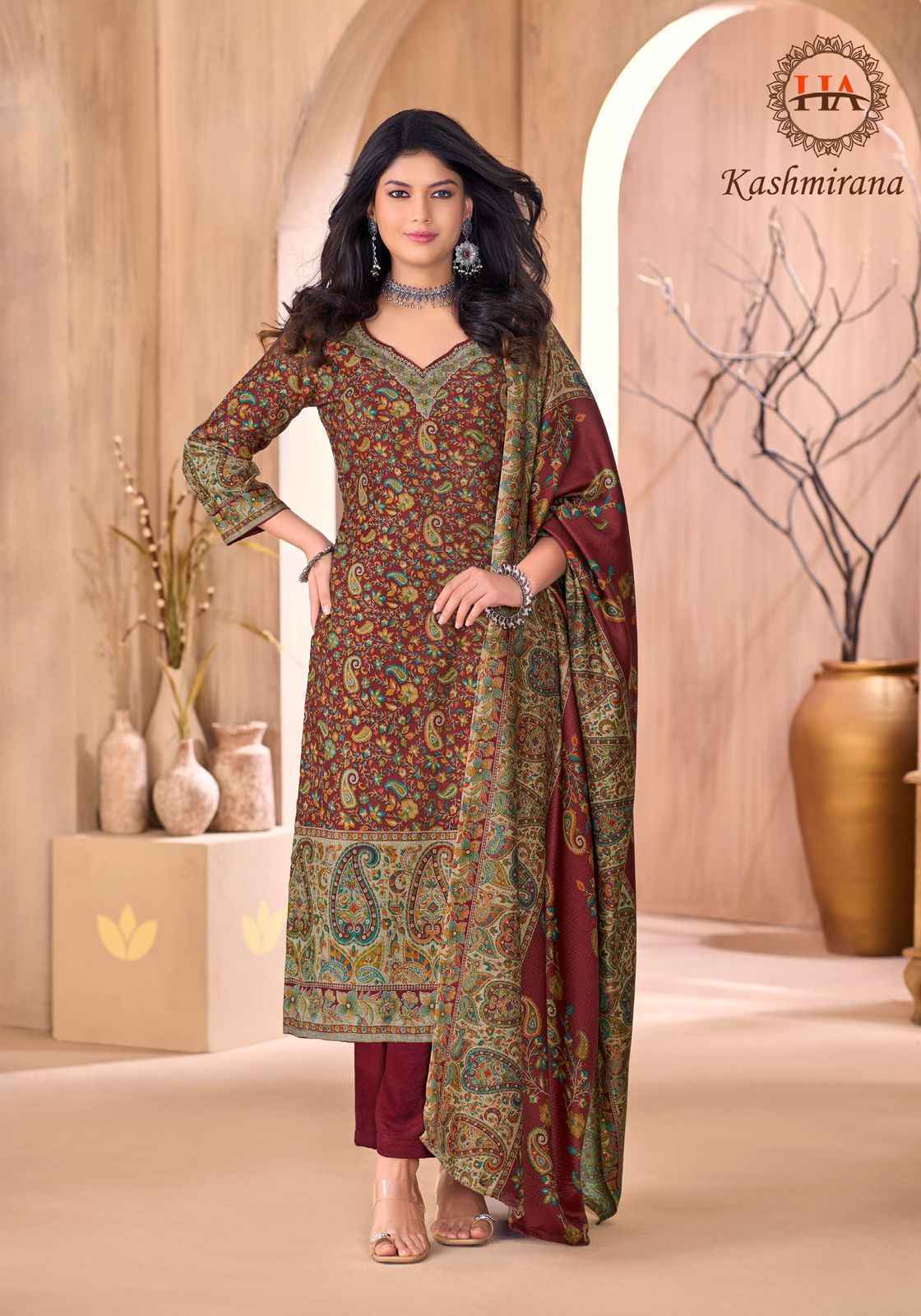 Harshit Fashion Kashmirana Pashmina Dress Material Wholesale Price ( 6 Pcs Catalog )