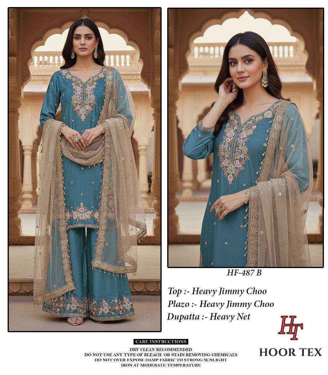 HOOR TEX DESIGN NO - HF 487 HEAVY JIMMY CHOO READYMADE PAKISTANI SUIT