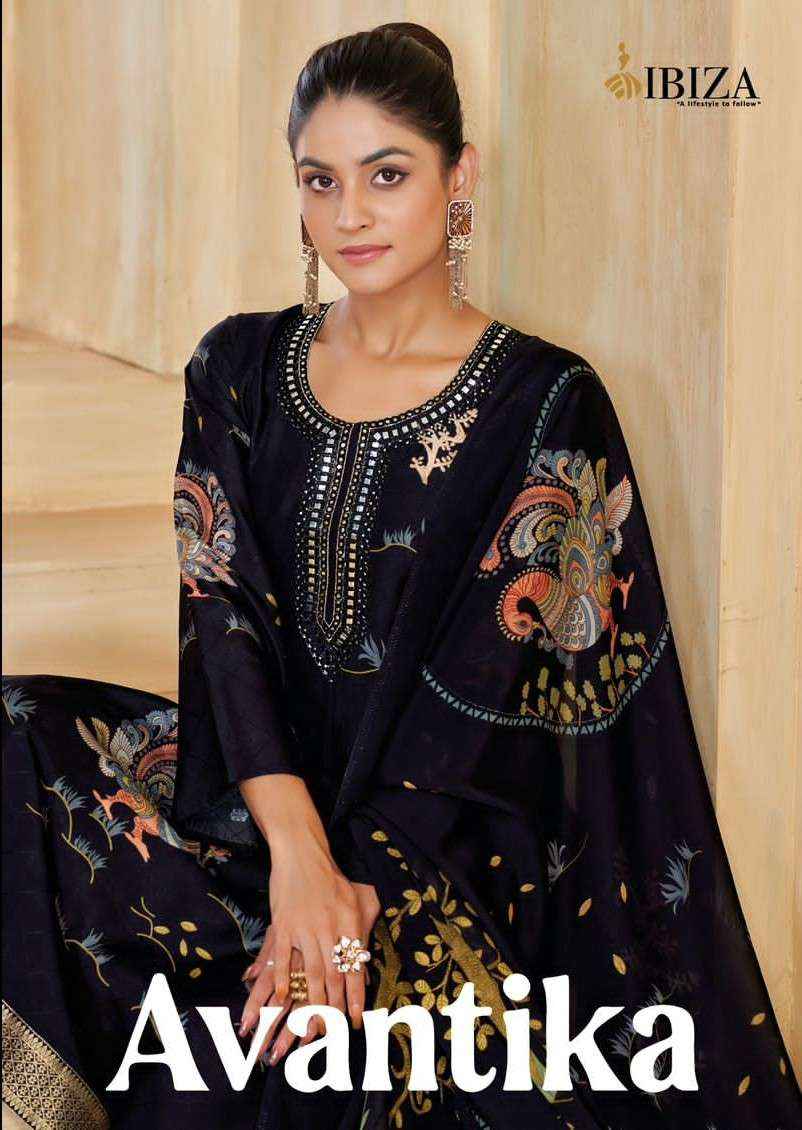 Ibiza Avantika Pure Silk Designer ladies Dress Material Wholesale Price ( 4 Pcs Catalog )