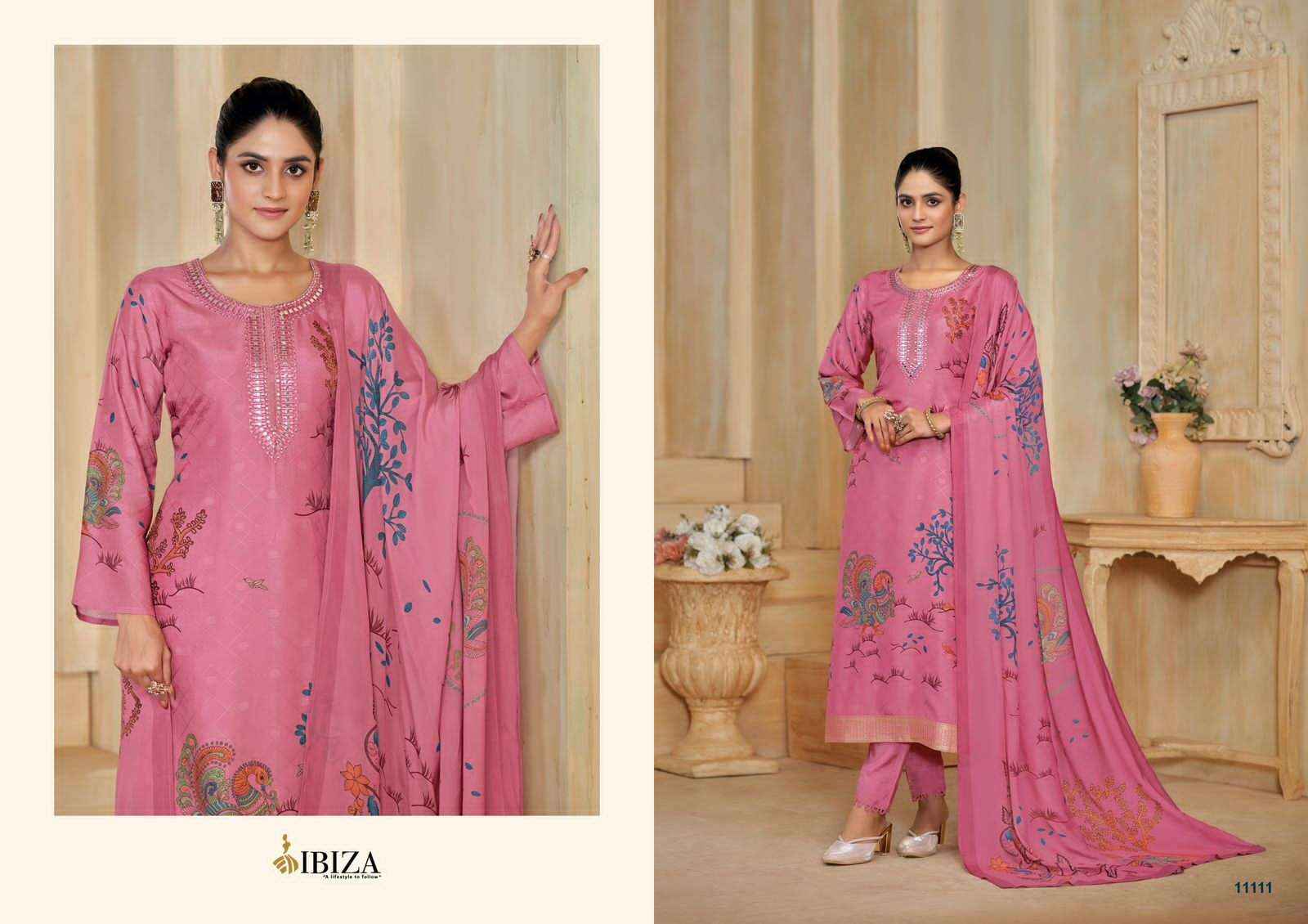 Ibiza Avantika Pure Silk Designer ladies Dress Material Wholesale Price ( 4 Pcs Catalog )