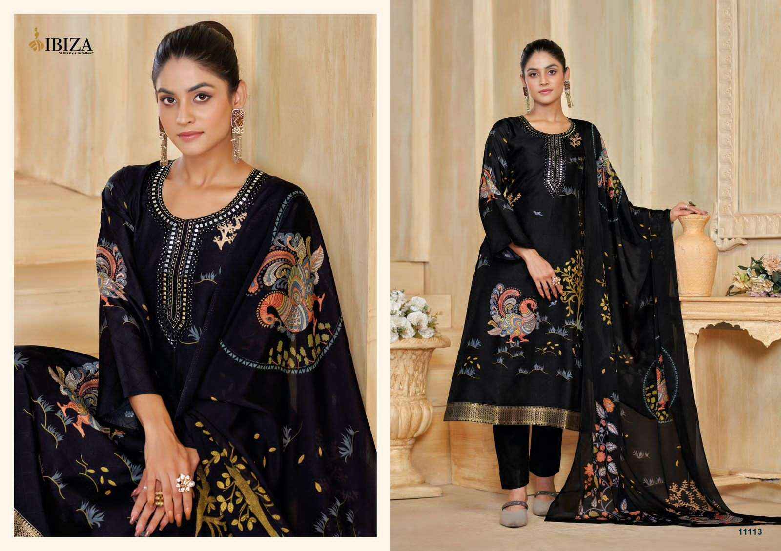 Ibiza Avantika Pure Silk Designer ladies Dress Material Wholesale Price ( 4 Pcs Catalog )
