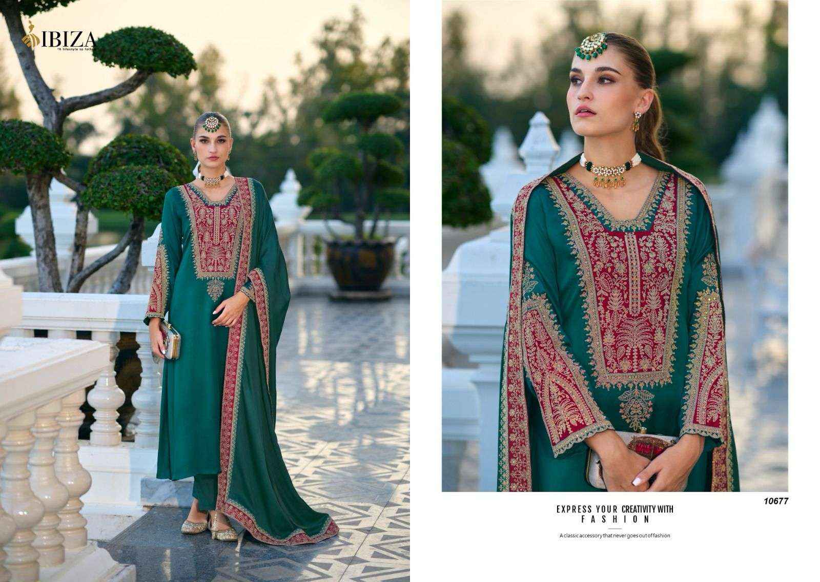 Ibiza Rasm Partywear Style Pure Gaji Silk Designer Suit Collection ( 4 Pcs Catalog )