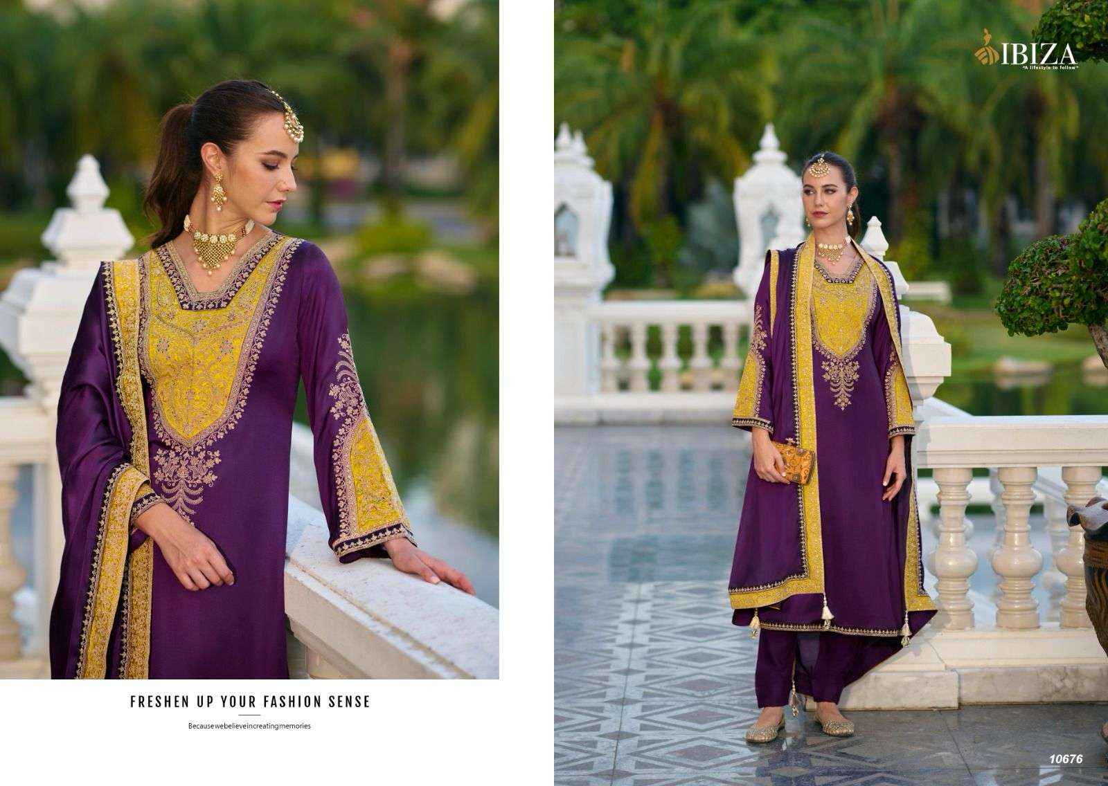 Ibiza Rasm Partywear Style Pure Gaji Silk Designer Suit Collection ( 4 Pcs Catalog )