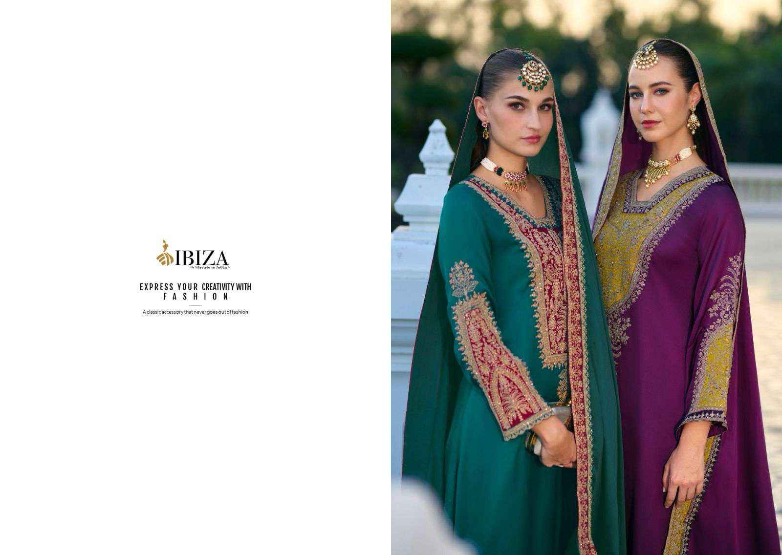 Ibiza Rasm Partywear Style Pure Gaji Silk Designer Suit Collection ( 4 Pcs Catalog )