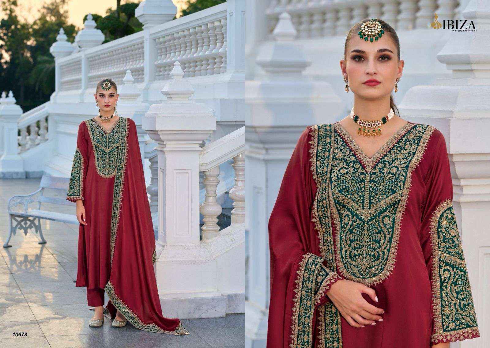 Ibiza Rasm Partywear Style Pure Gaji Silk Designer Suit Collection ( 4 Pcs Catalog )