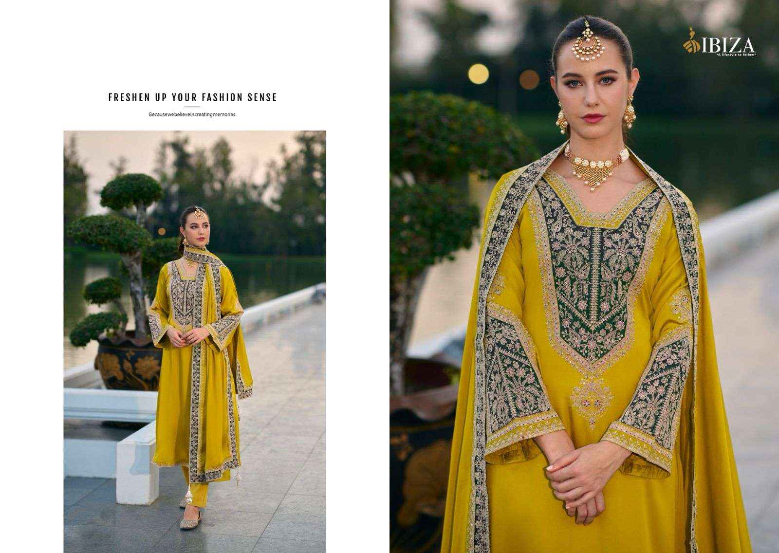 Ibiza Rasm Partywear Style Pure Gaji Silk Designer Suit Collection ( 4 Pcs Catalog )