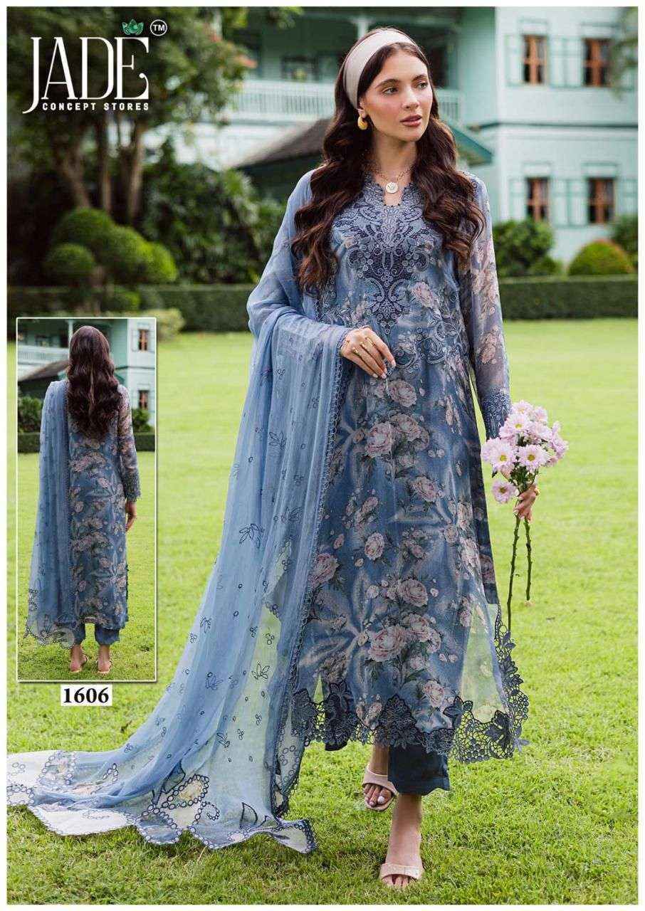 Jade Bin Saeed Heavy Luxury Vol 16 Lawn Cotton Dress Material Wholesale Price ( 6 Pcs Catalog )