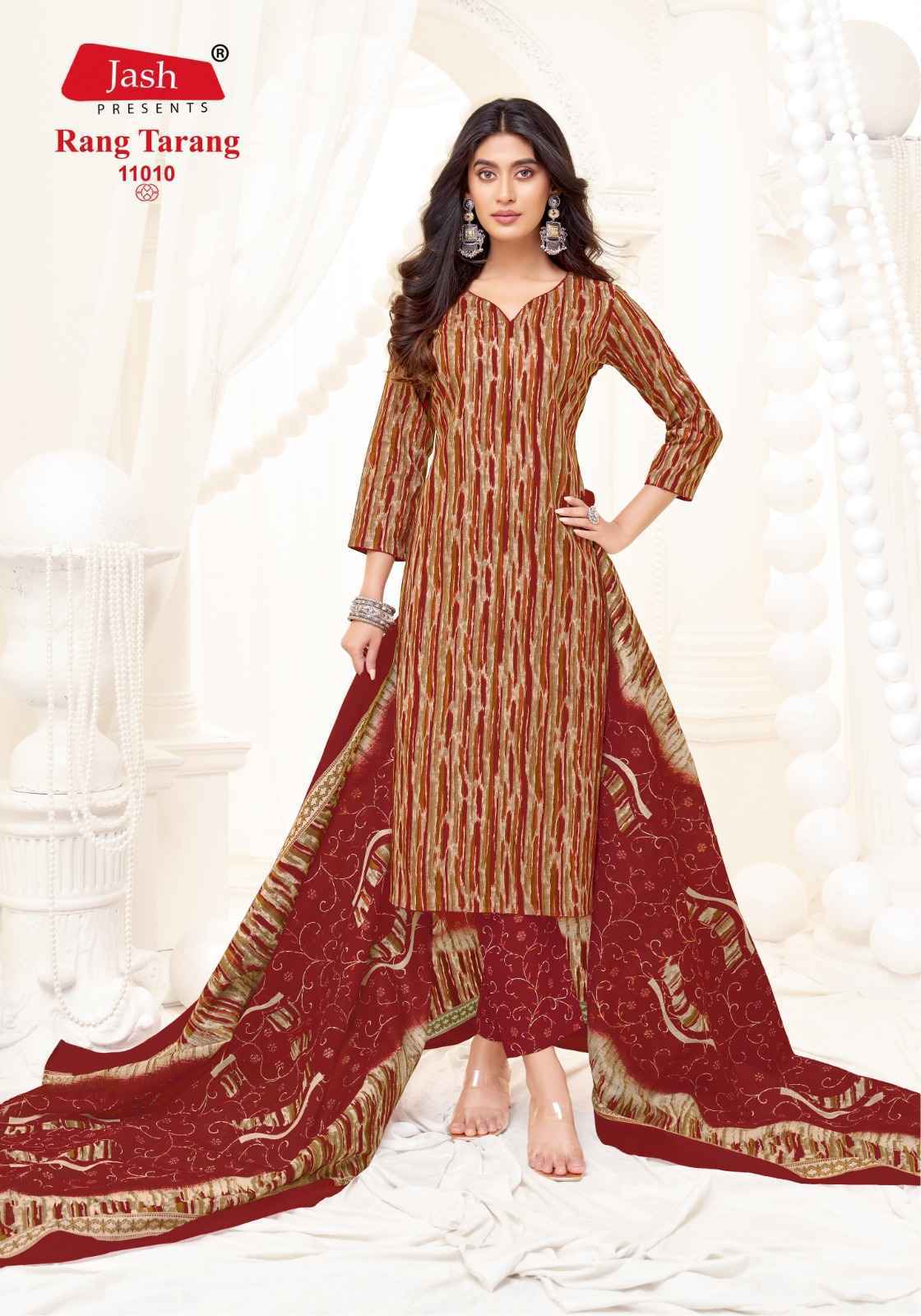 JASH RANG TARANG VOL 11 COTTON DRESS MATERIAL WHOLESALE PRICE ( 10 PCS CATALOG )