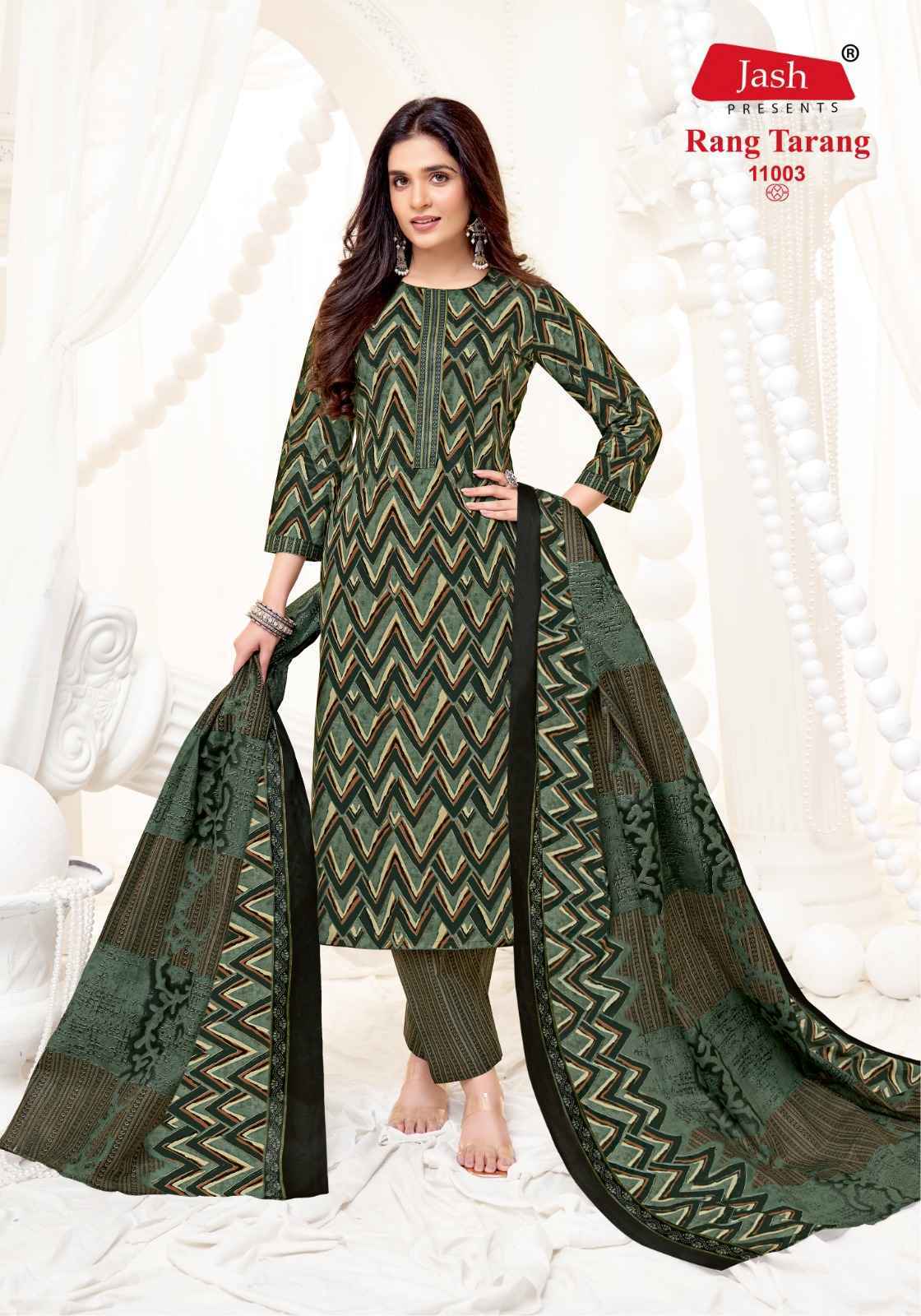 JASH RANG TARANG VOL 11 COTTON DRESS MATERIAL WHOLESALE PRICE ( 10 PCS CATALOG )