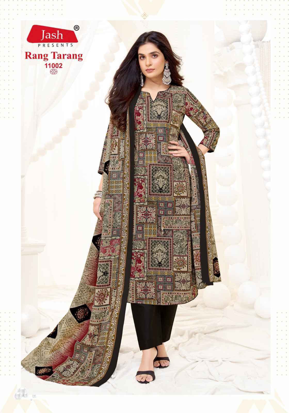 JASH RANG TARANG VOL 11 COTTON DRESS MATERIAL WHOLESALE PRICE ( 10 PCS CATALOG )