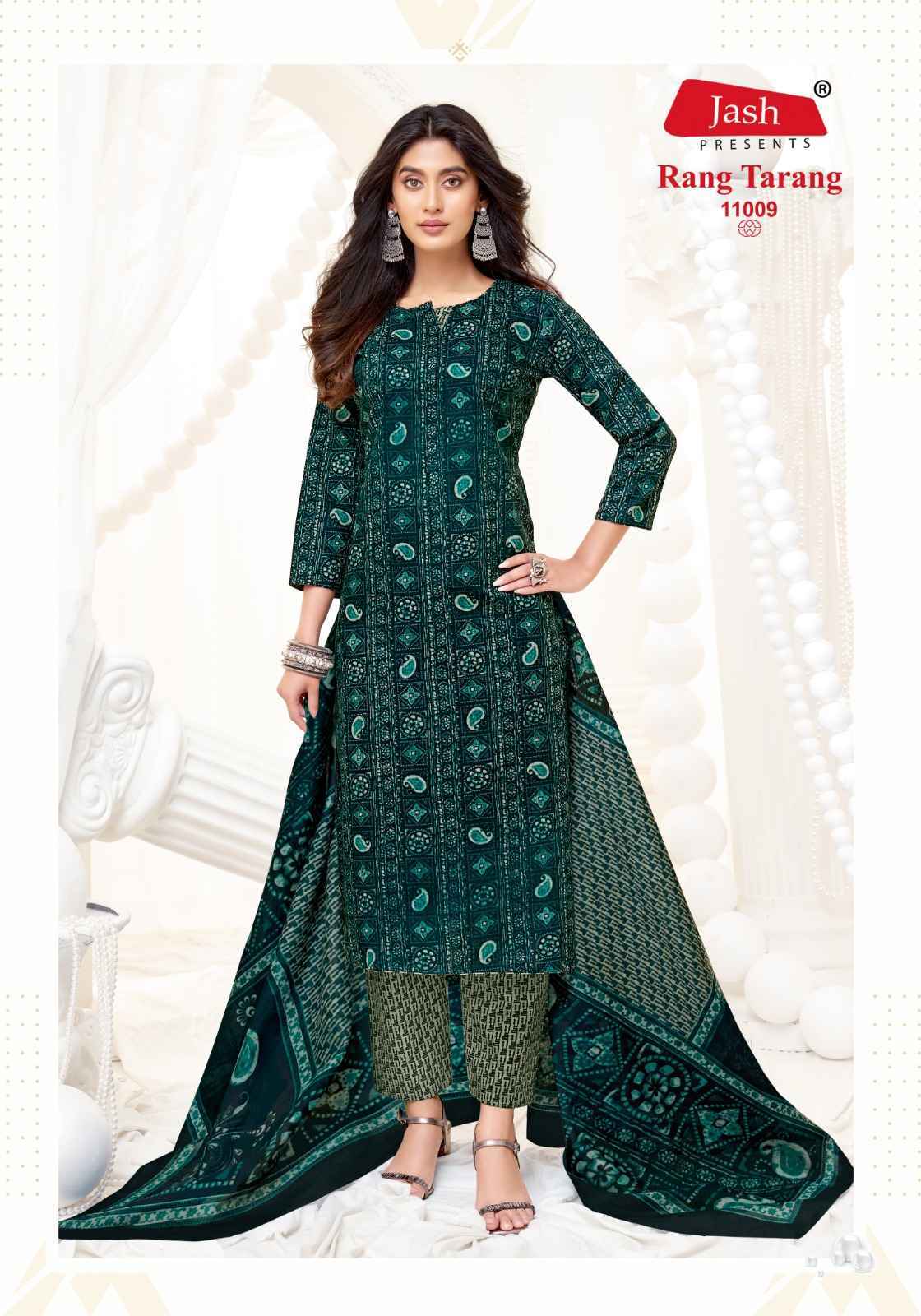 JASH RANG TARANG VOL 11 COTTON DRESS MATERIAL WHOLESALE PRICE ( 10 PCS CATALOG )