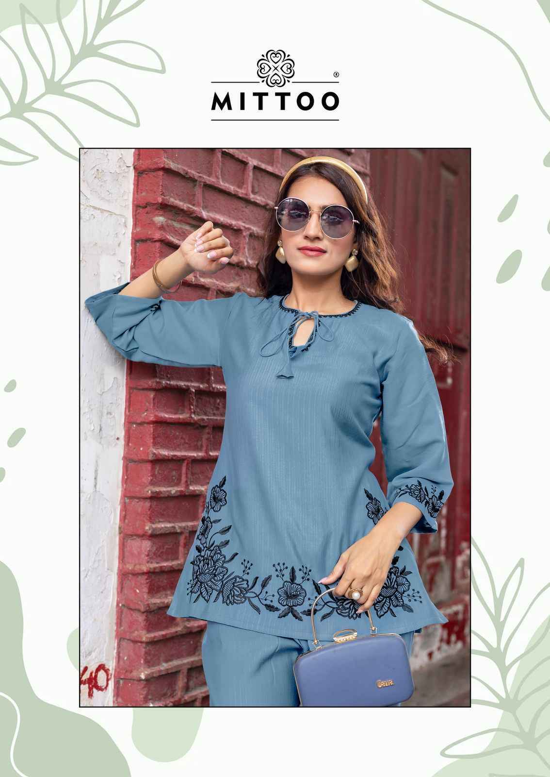Mittoo Classic Viscose Weaving Co Ord Set Wholesale Catalog Price ( 5 pcs Catalogue )