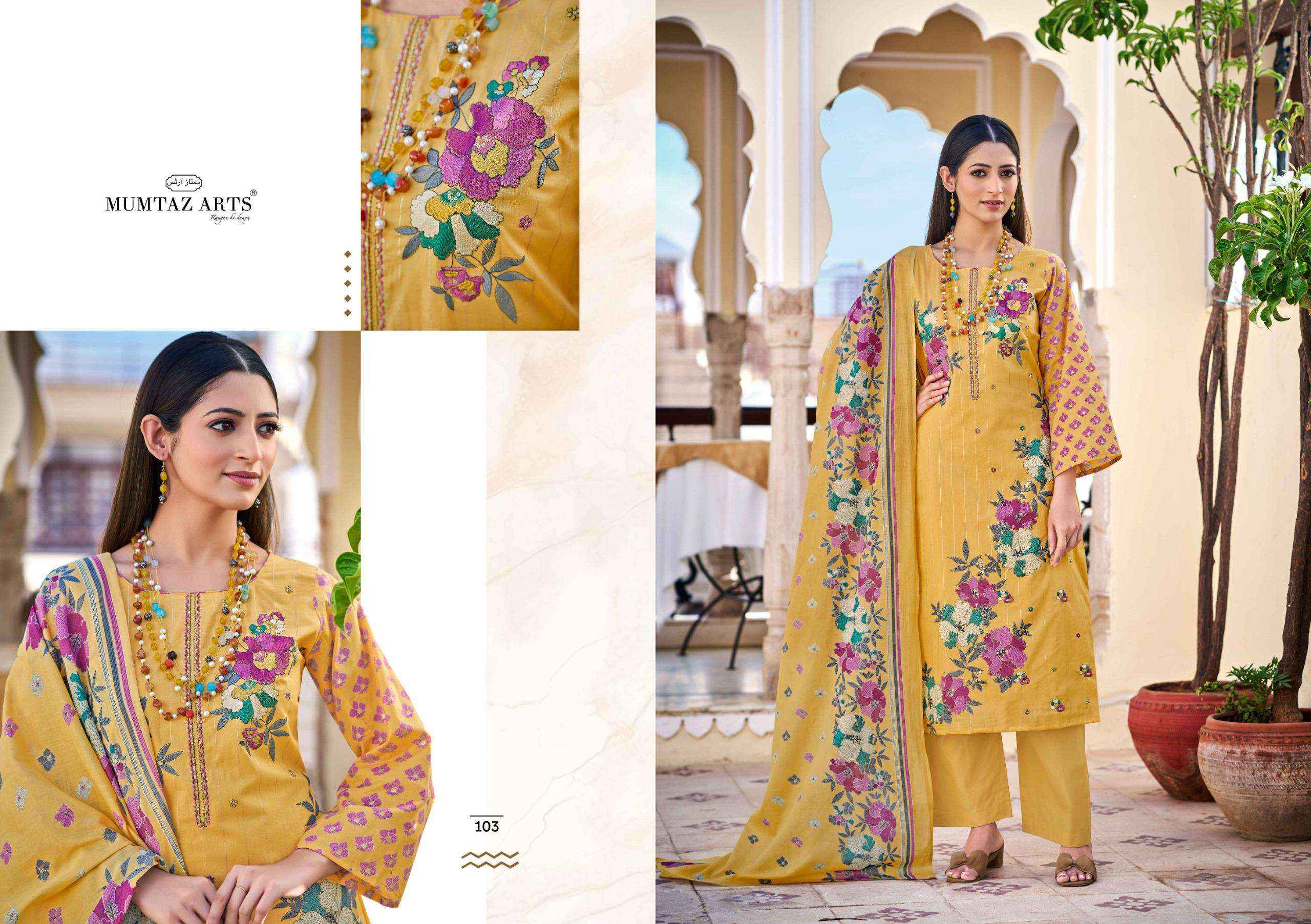 Mumtaz Arts Hello Sunshine Digital Printed Cotton Dress Material Collection ( 4 Pcs Catalog )