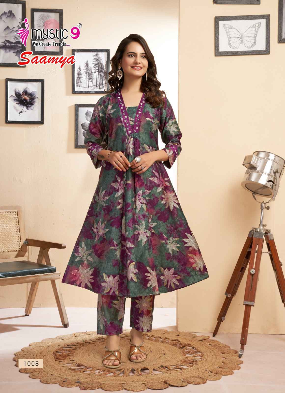 Mystic 9 Saamya Vol 1 Berlin Foil Co Ord Set Collection ( 10 Pcs Catalog )