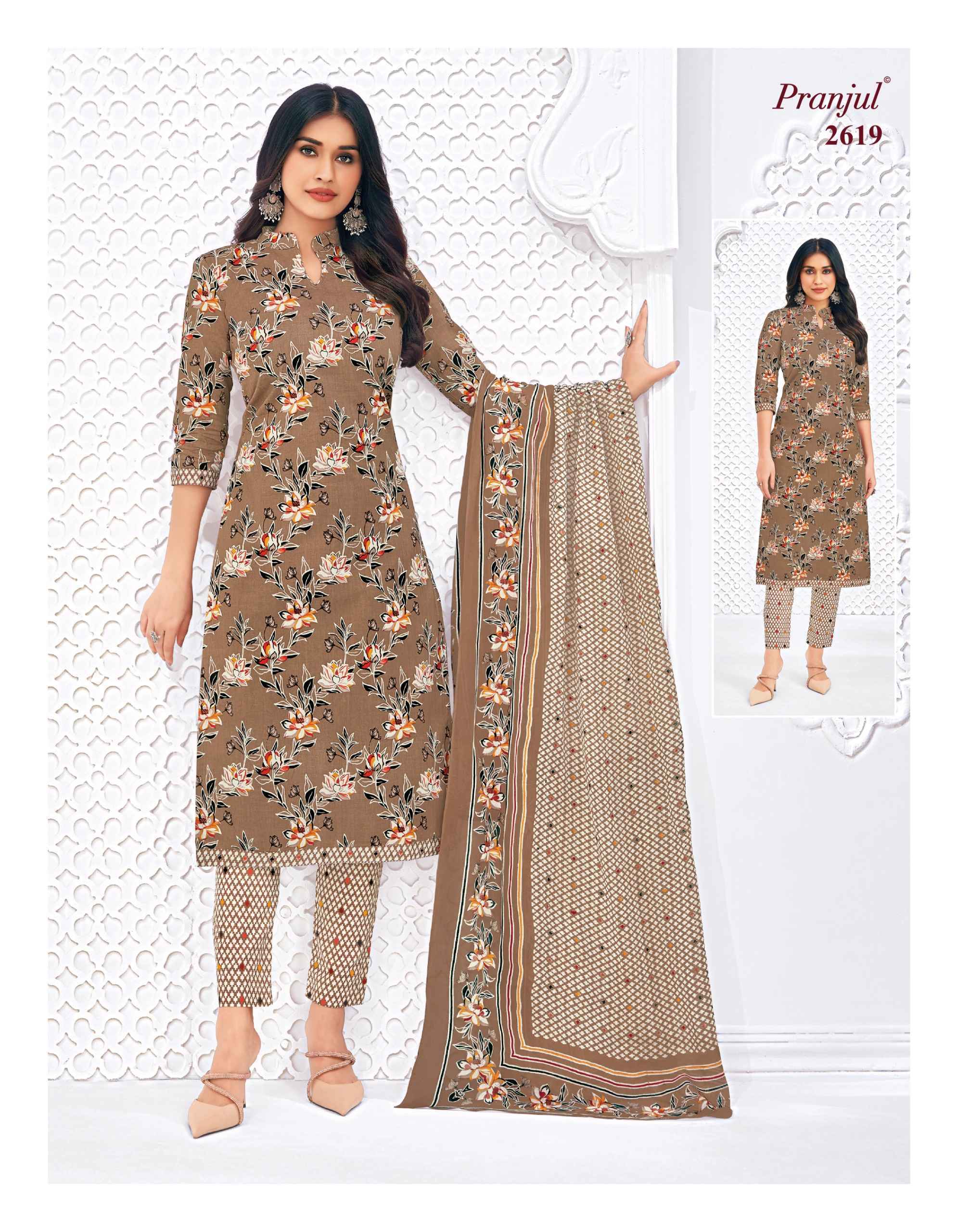 Pranjul Priyanka Vol 26 Printed Heavy Cotton Ladies Dress Exporters