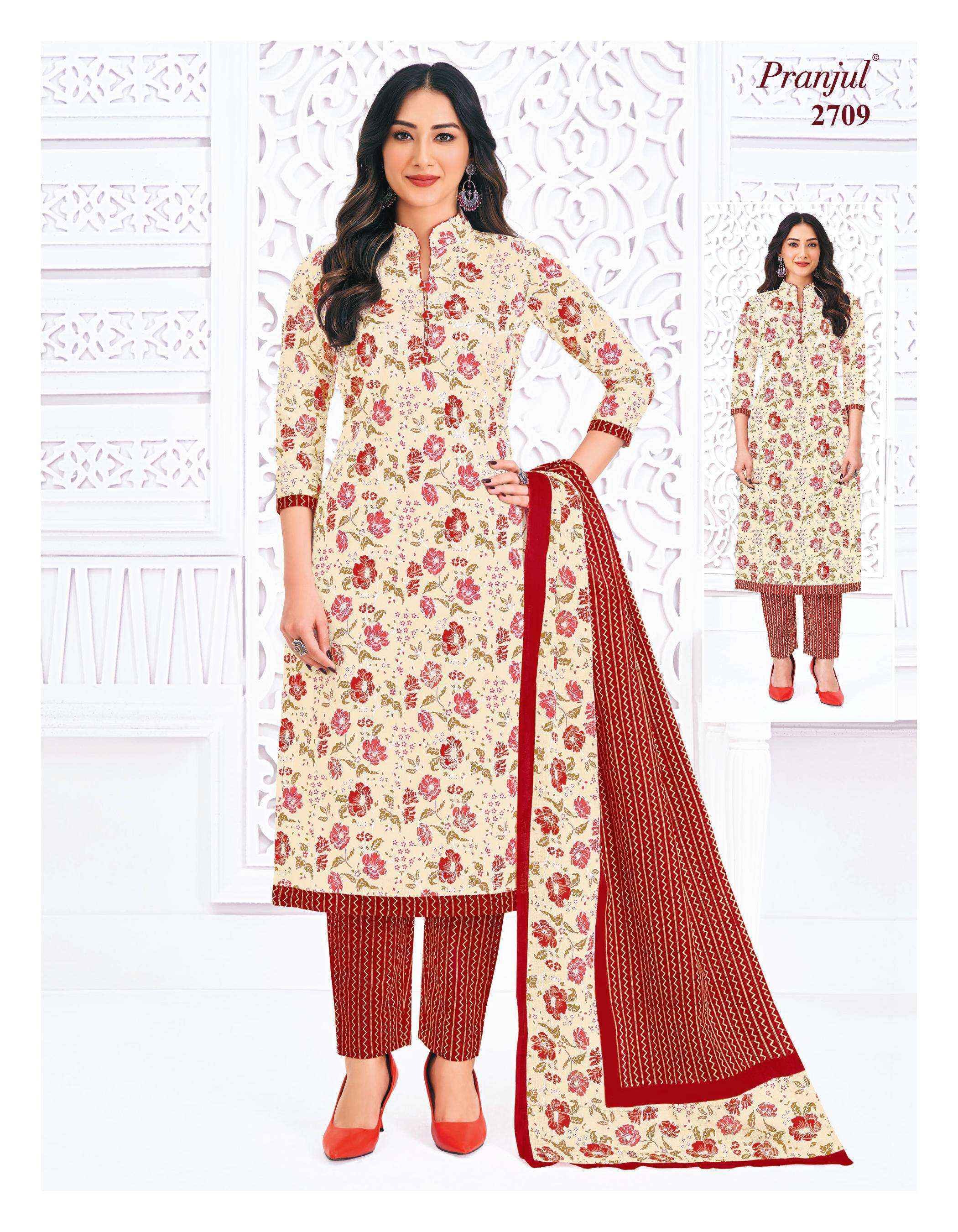 Pranjul Priyanka Vol 27 Cotton Dress Material Wholesale Price ( 36 Pcs Catalog )