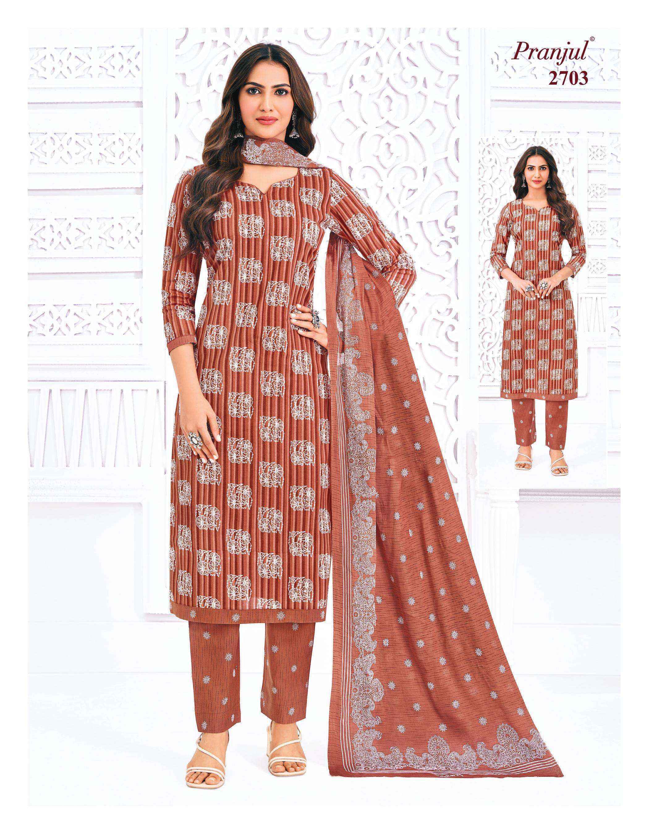 Pranjul Priyanka Vol 27 Cotton Dress Material Wholesale Price ( 36 Pcs Catalog )