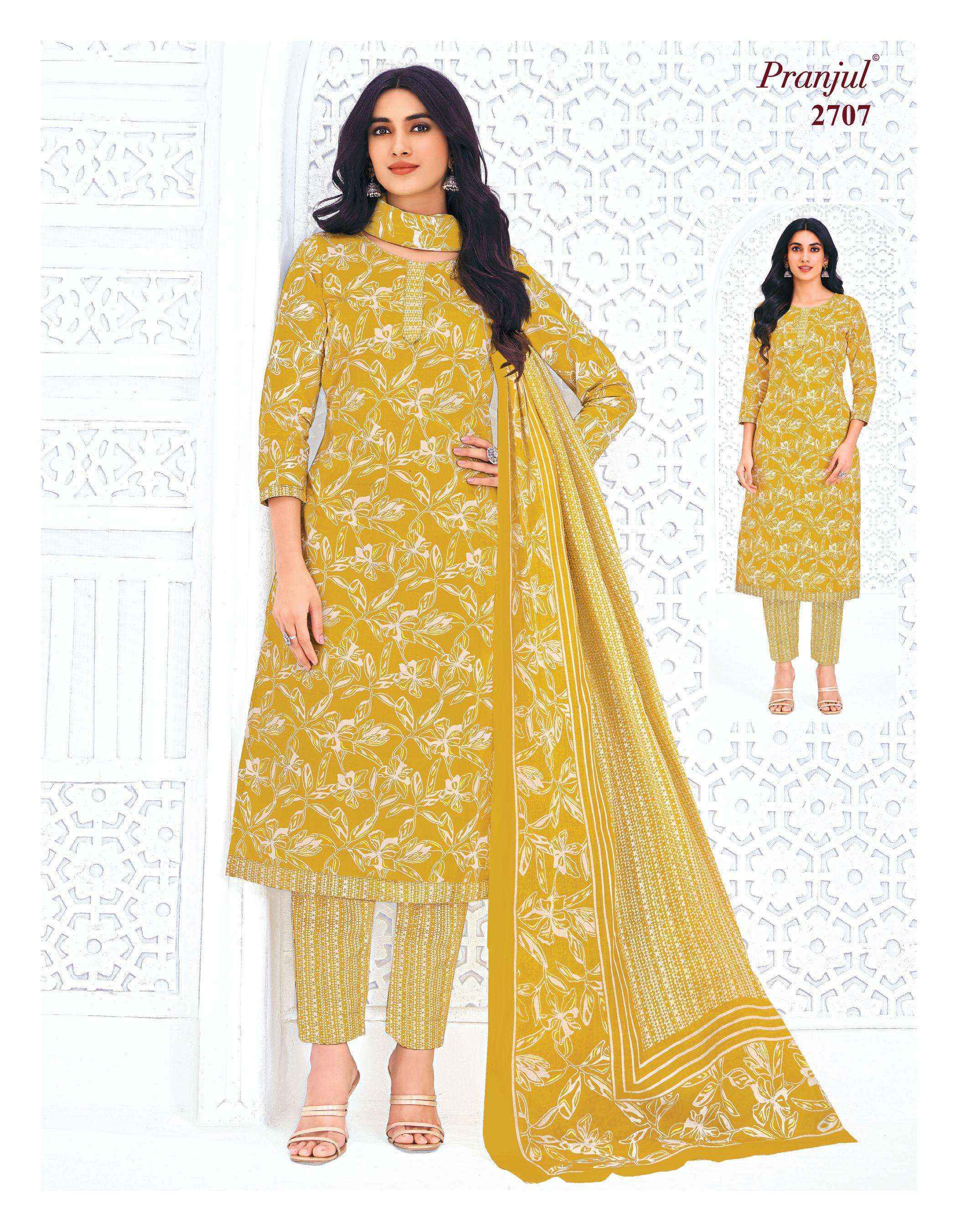 Pranjul Priyanka Vol 27 Cotton Dress Material Wholesale Price ( 36 Pcs Catalog )