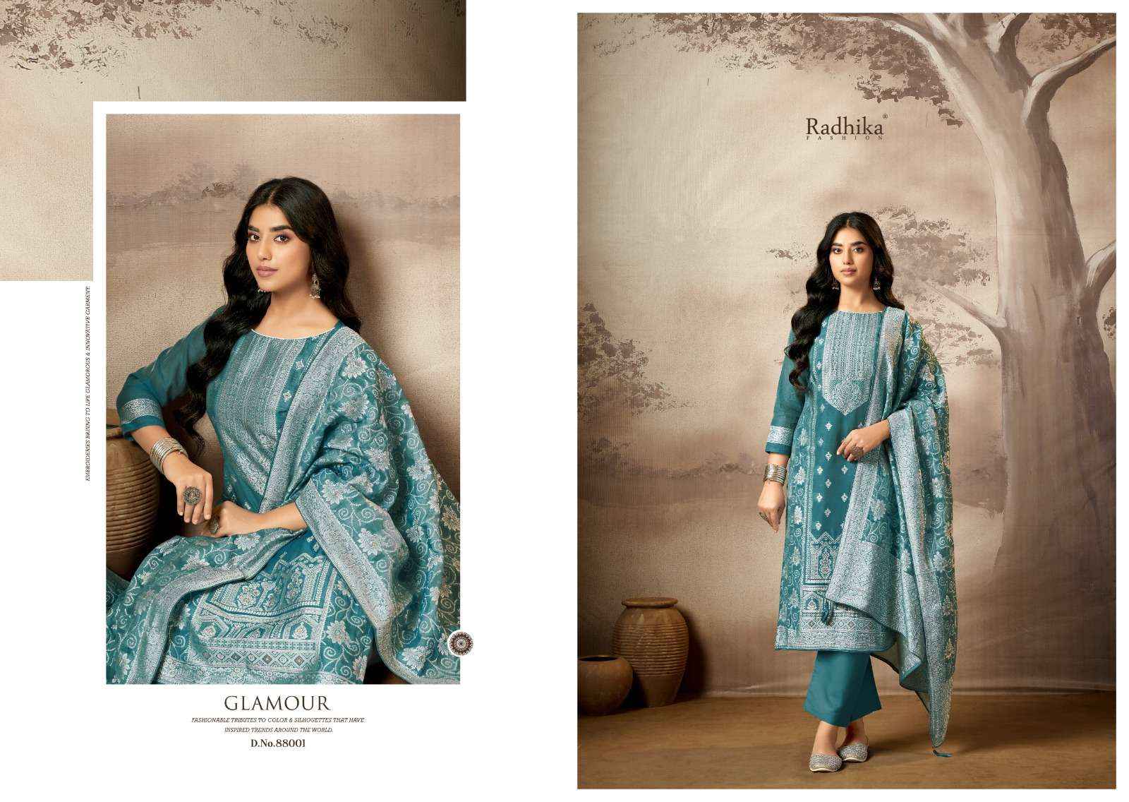 Radhika Azara Banarsi Adha Vol 8 Fancy Cotton Jacquard Suit Wholesale Price ( 6 Pcs Catalog )