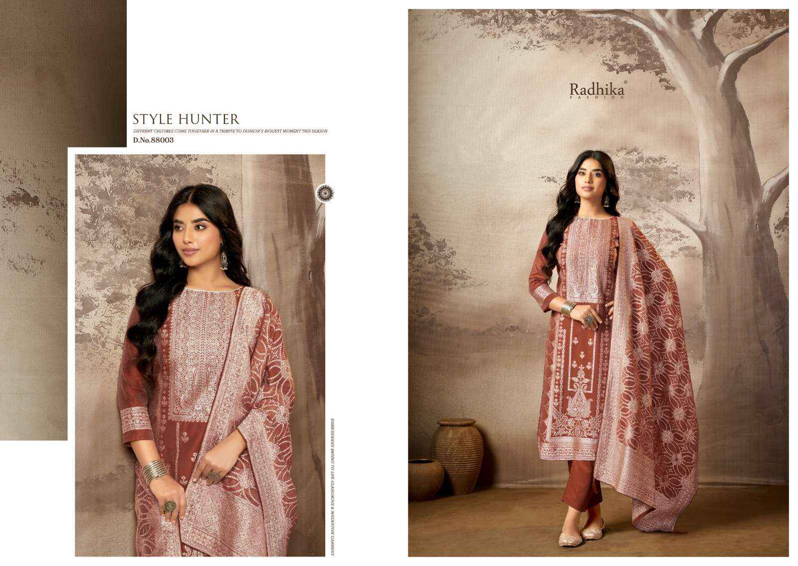 Radhika Azara Banarsi Adha Vol 8 Fancy Cotton Jacquard Suit Wholesale Price ( 6 Pcs Catalog )