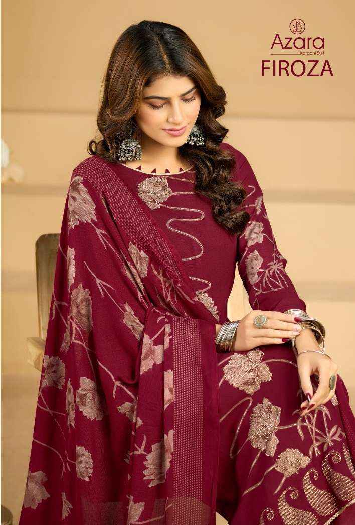 Radhika Fashion Azara Firoza Viscose Rayon Dress Material Wholesale Price ( 4 Pcs Catalog )