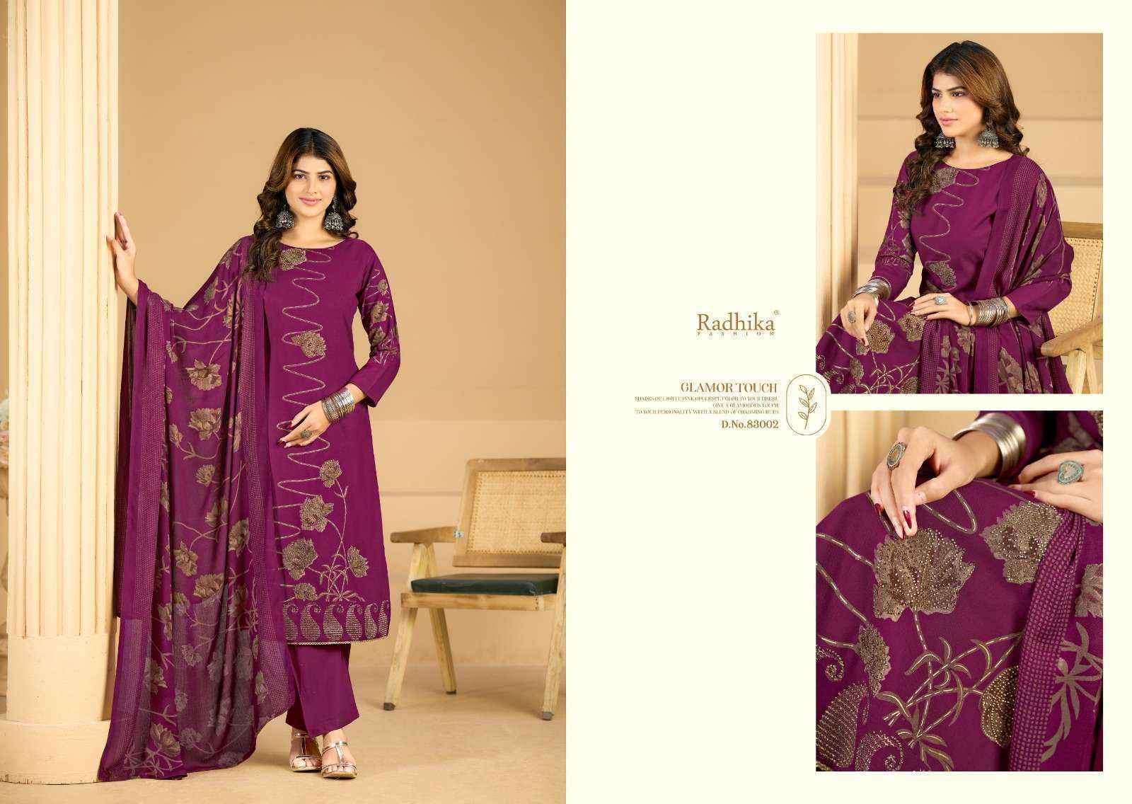 Radhika Fashion Azara Firoza Viscose Rayon Dress Material Wholesale Price ( 4 Pcs Catalog )