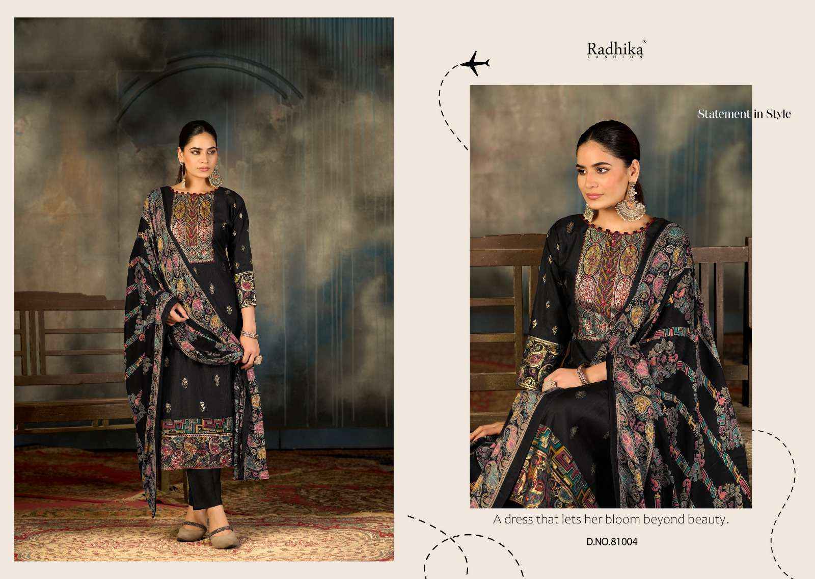 Radhika Fashion Azara Niharika Viscose Dress Material Collection ( 4 Pcs Catalog )