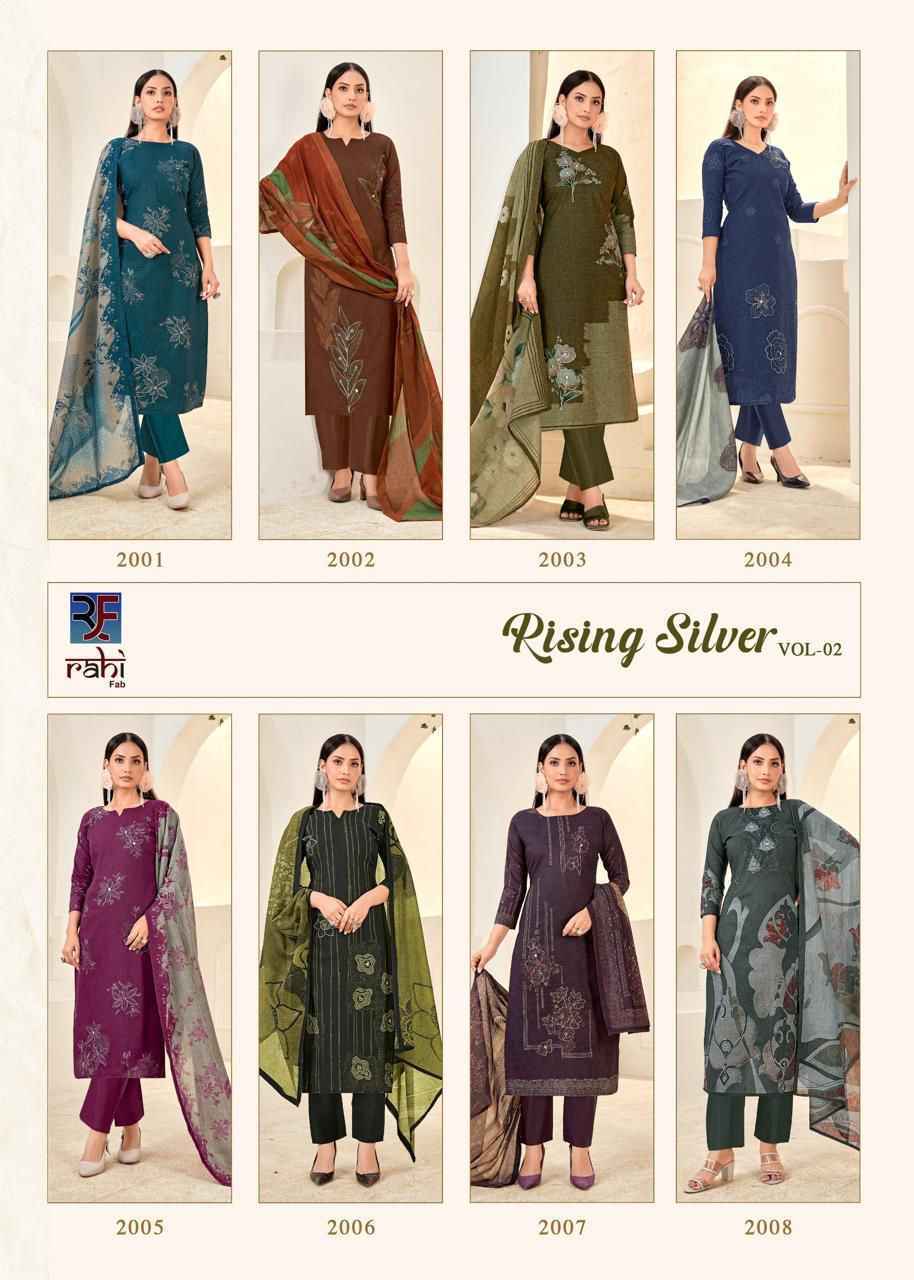 Rahi Fab Rising Silver Vol 2 Cotton Dress Material Collection ( 8 Pcs Catalog )
