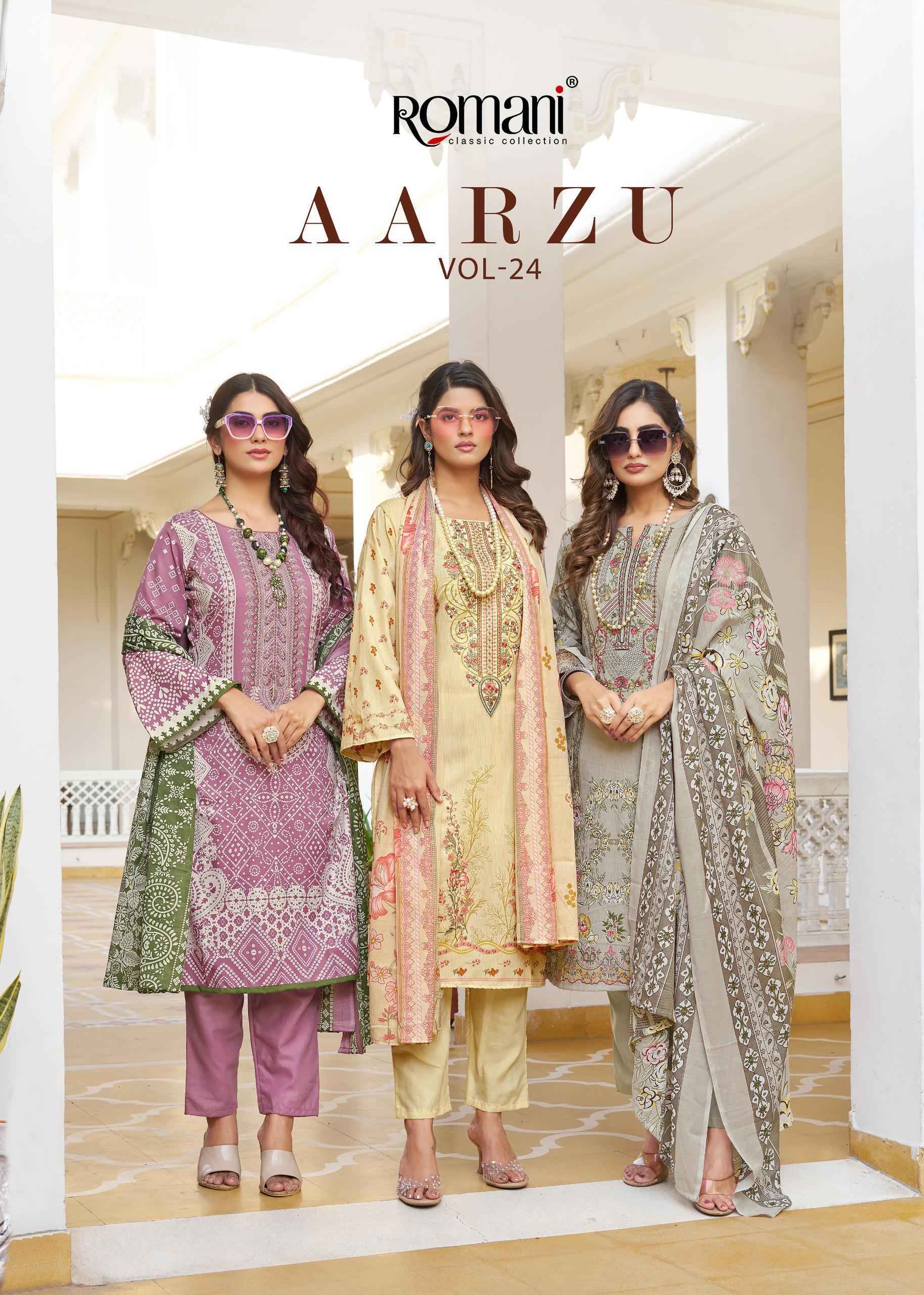 Romani Aarzu Vol 24 Cotton Dress Material Collection ( 8 Pcs Catalog )