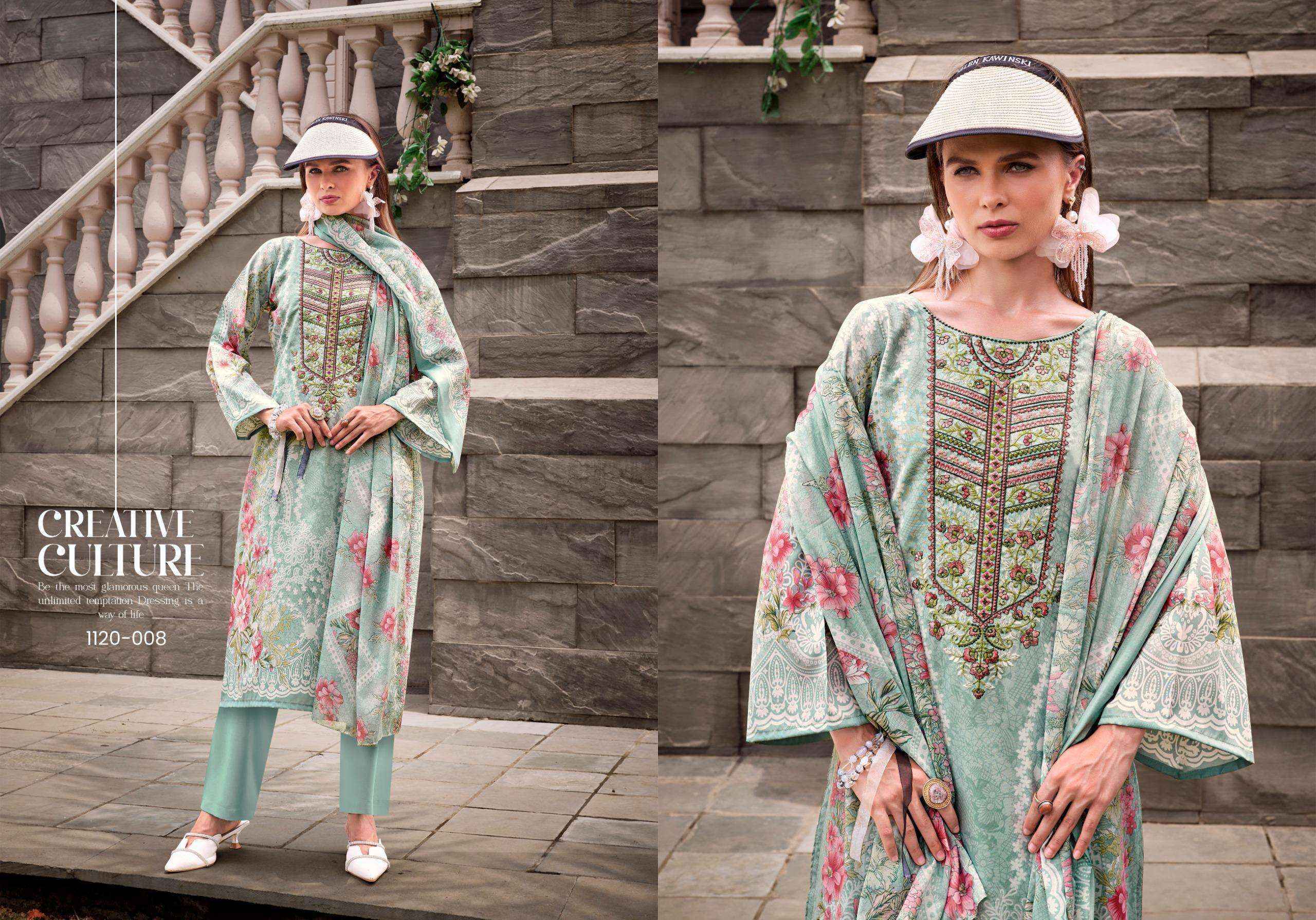 Romani Needle Wonder Vol 5 Cotton Dress Material Wholesale Price ( 8 Pcs Catalog )